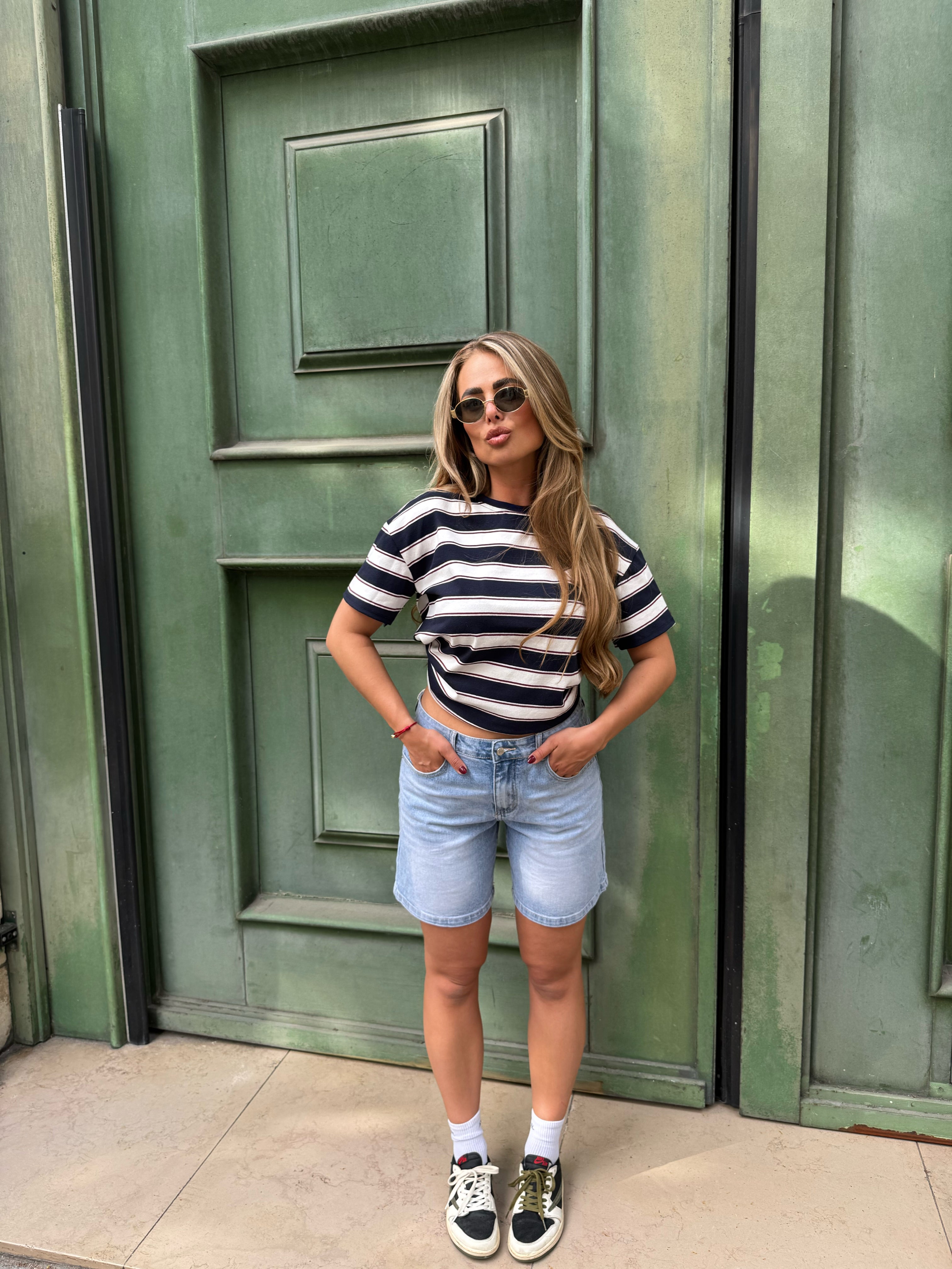 Denim Jort Stretch Blauw | Senna