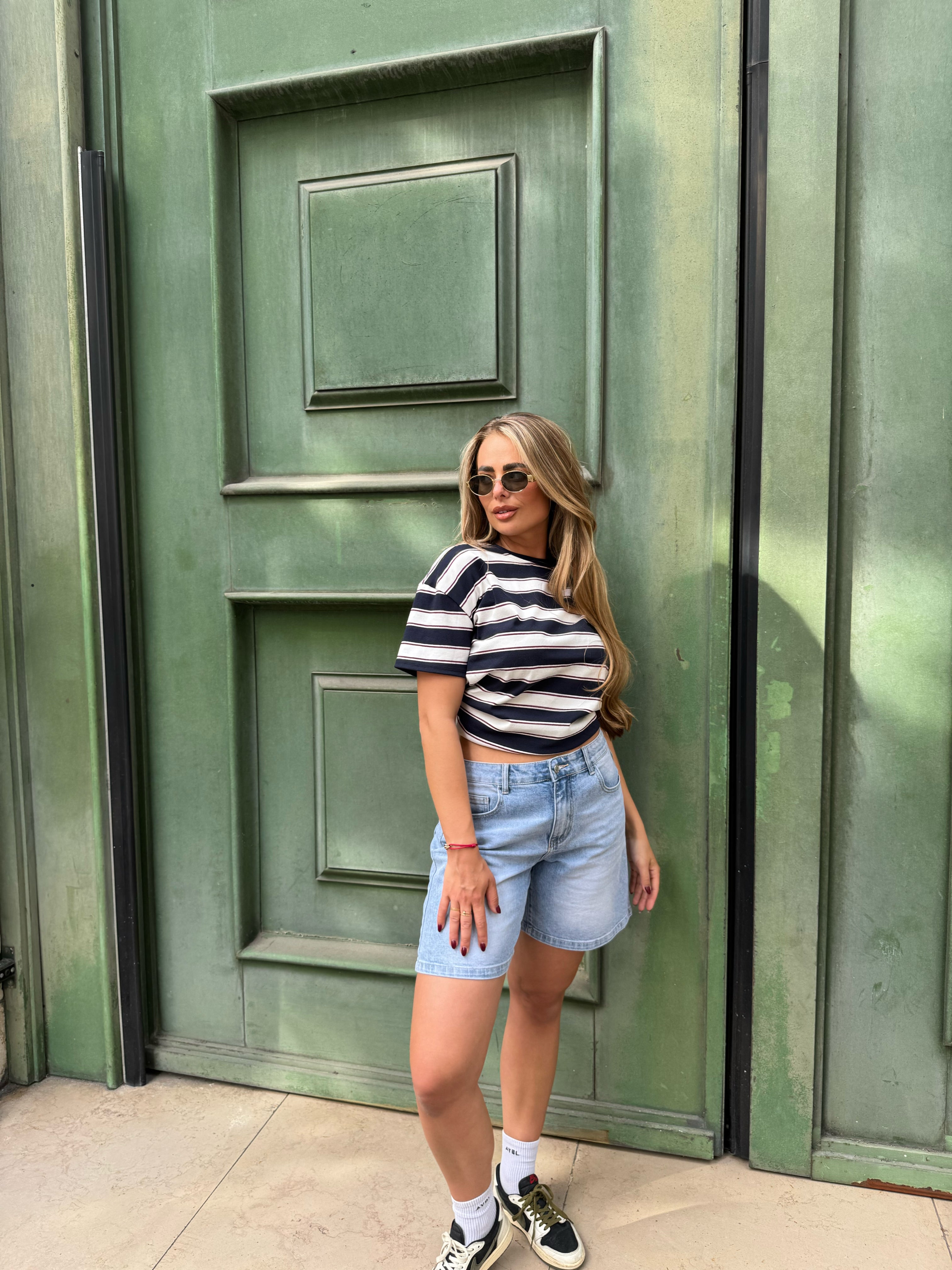 Denim Jort Stretch Blauw | Senna