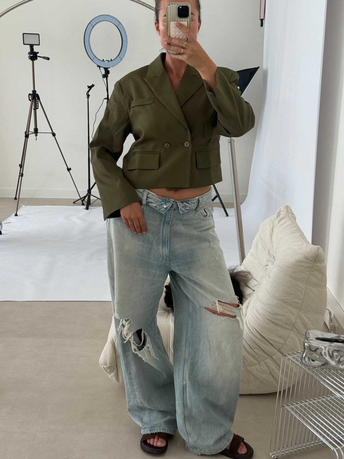 Ambika Blazer Army Groen