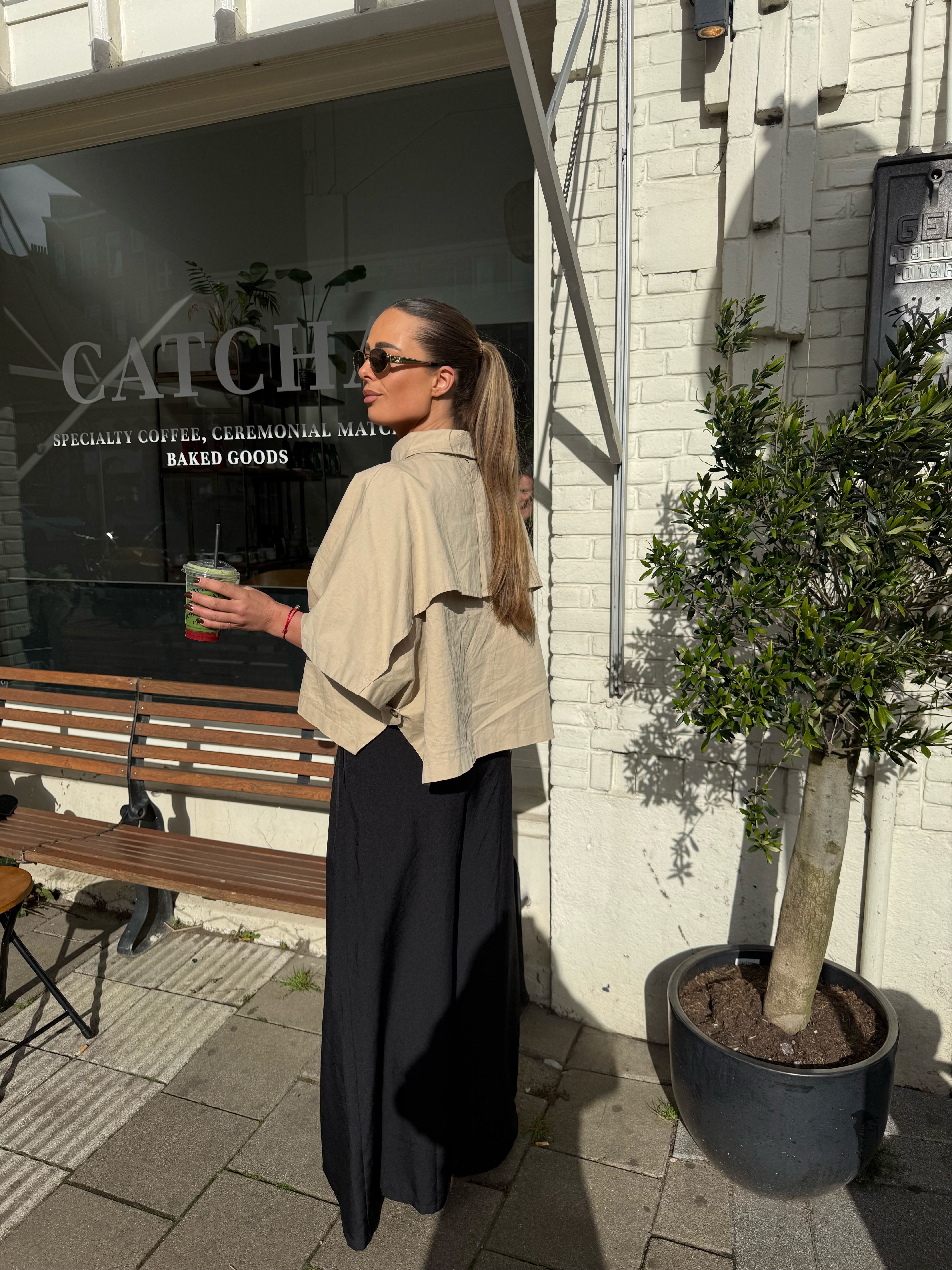 Trench Blouse Beige