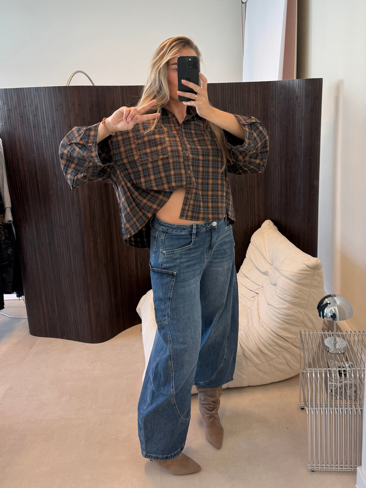 Pocket Jeans Donker Blauw