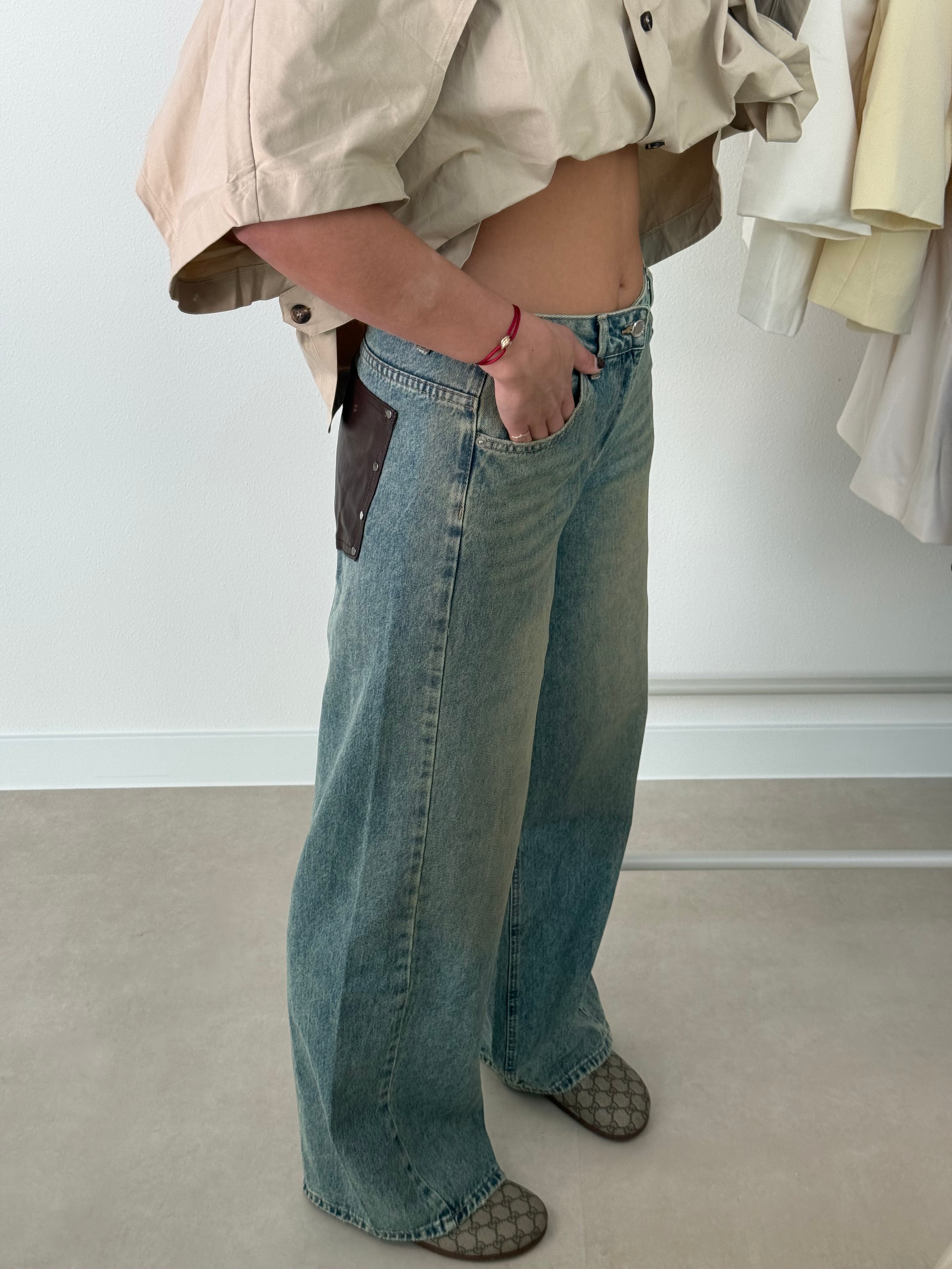 Vintage Jeans Brown Pockets | Jane