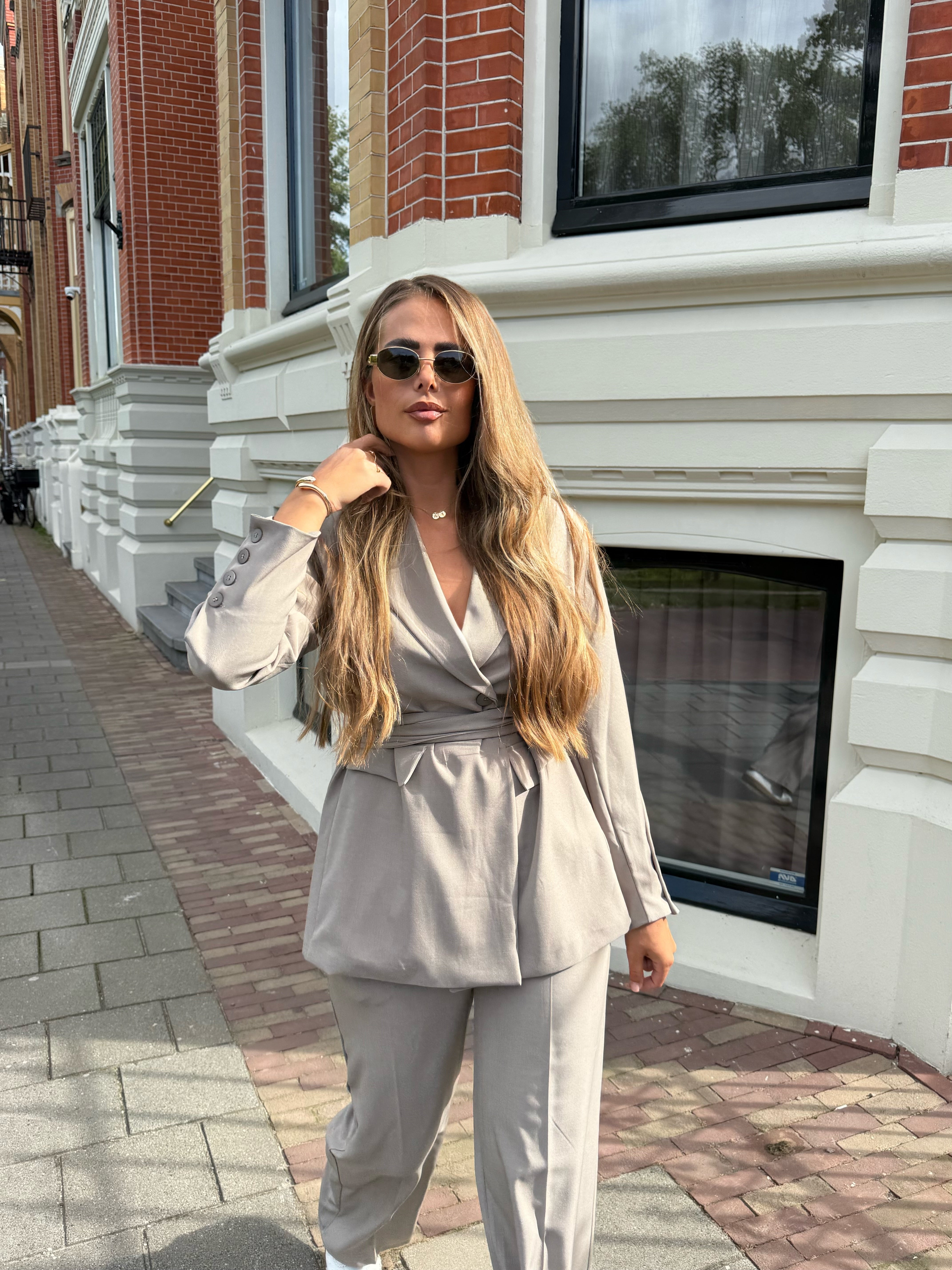 Two Piece Set Blazer Taupe | Noé