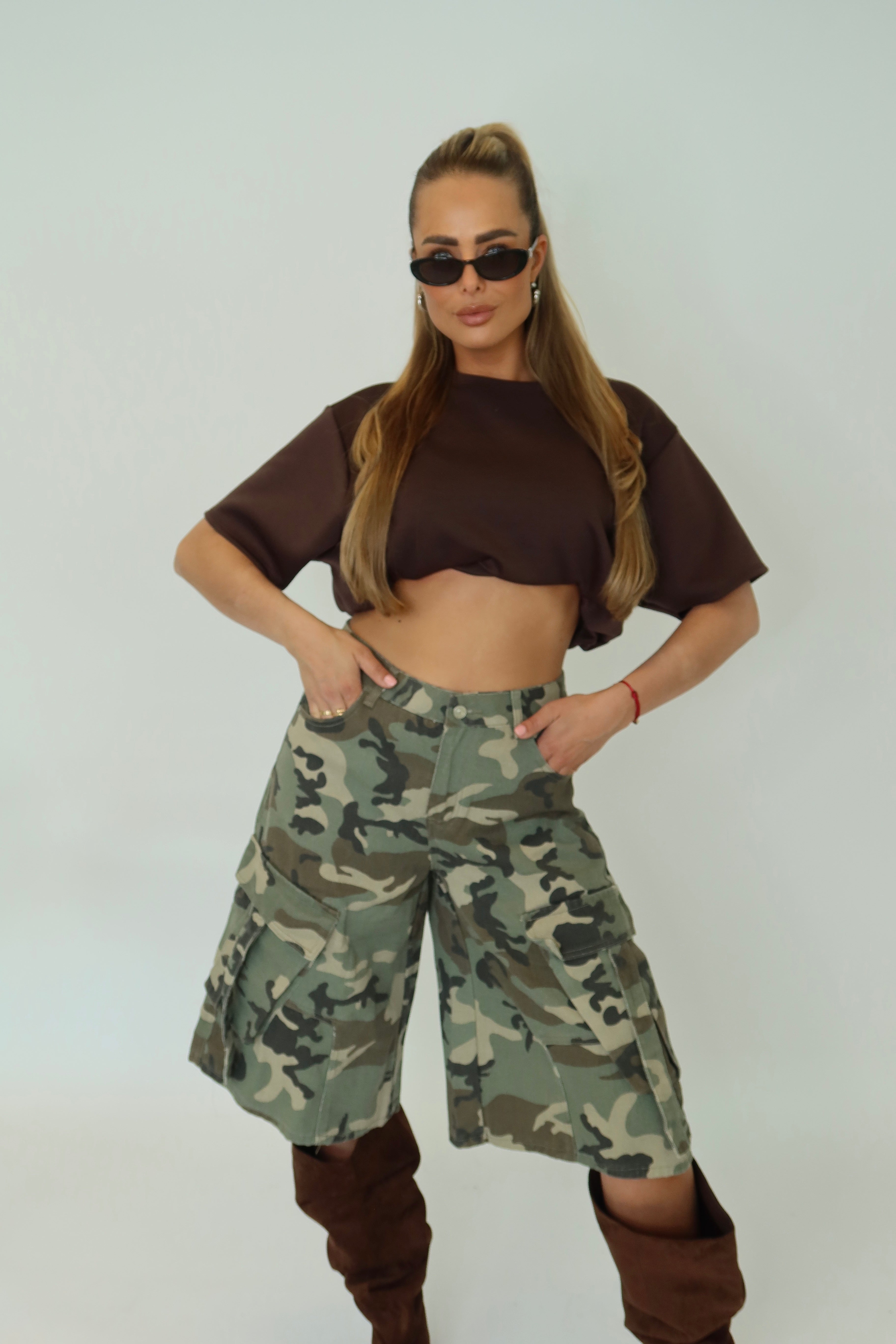 Cargo Camouflage Jort | Jane