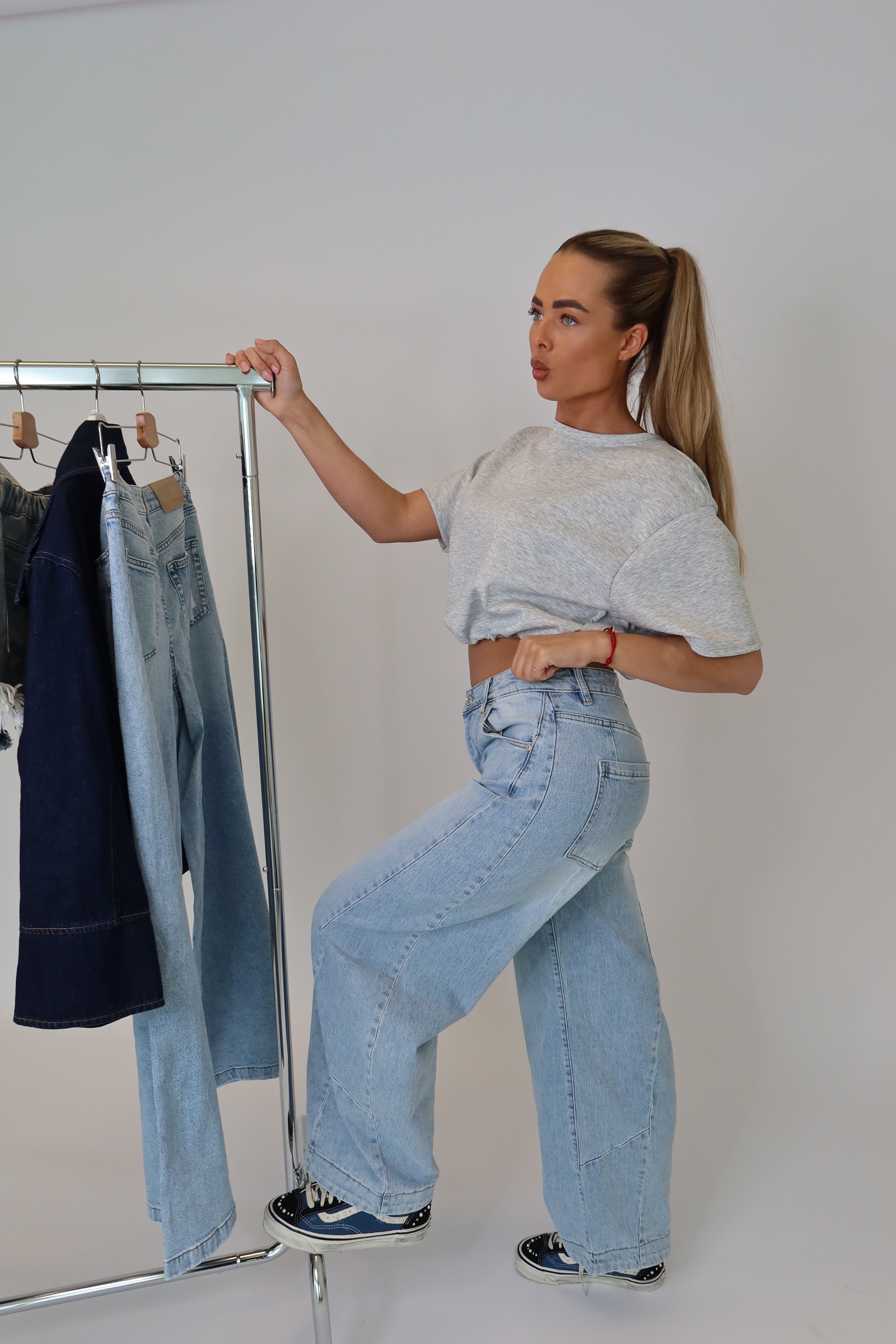 Balloon Jeans Licht Blauw