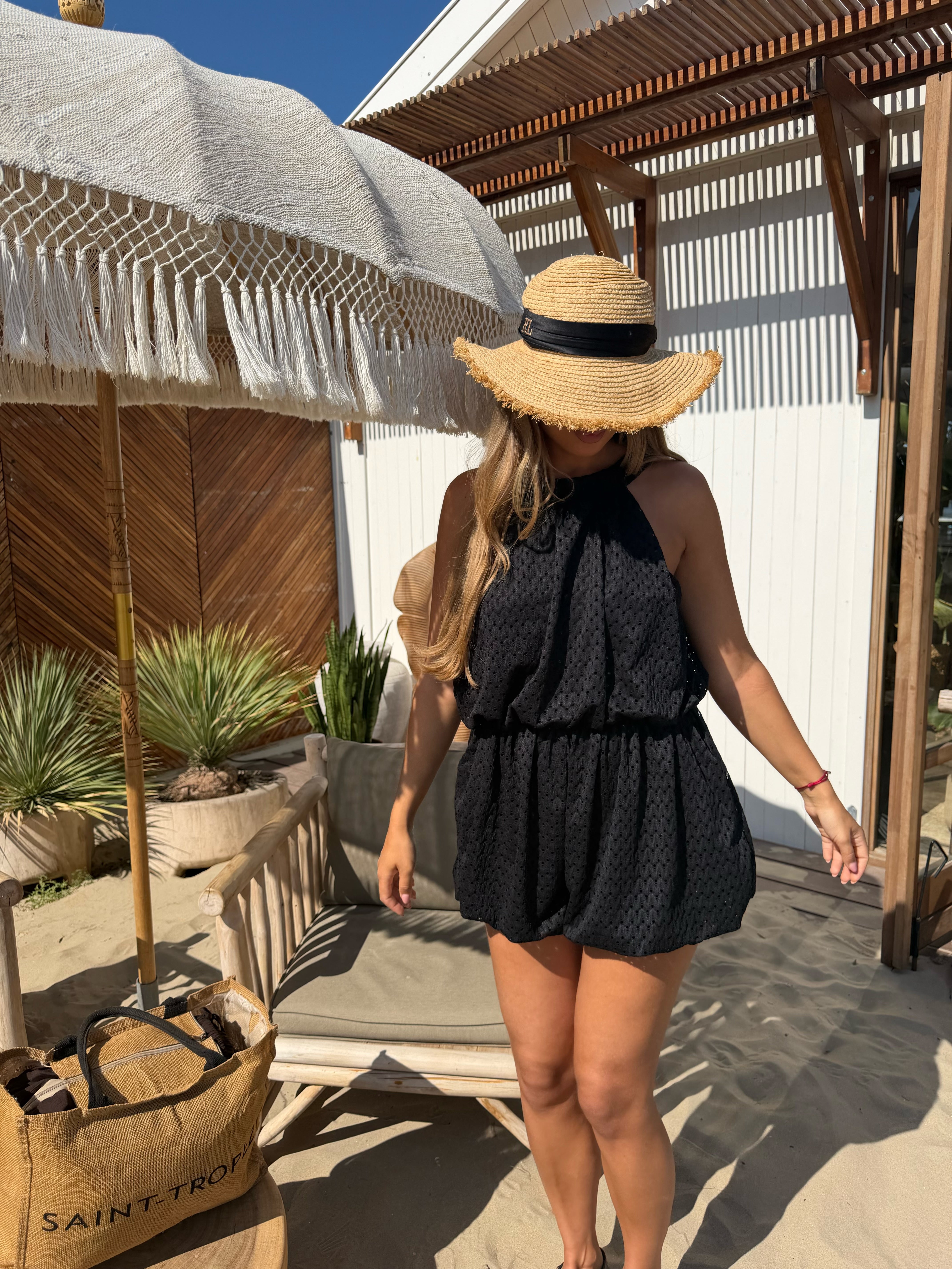 Beach Playsuit Zwart