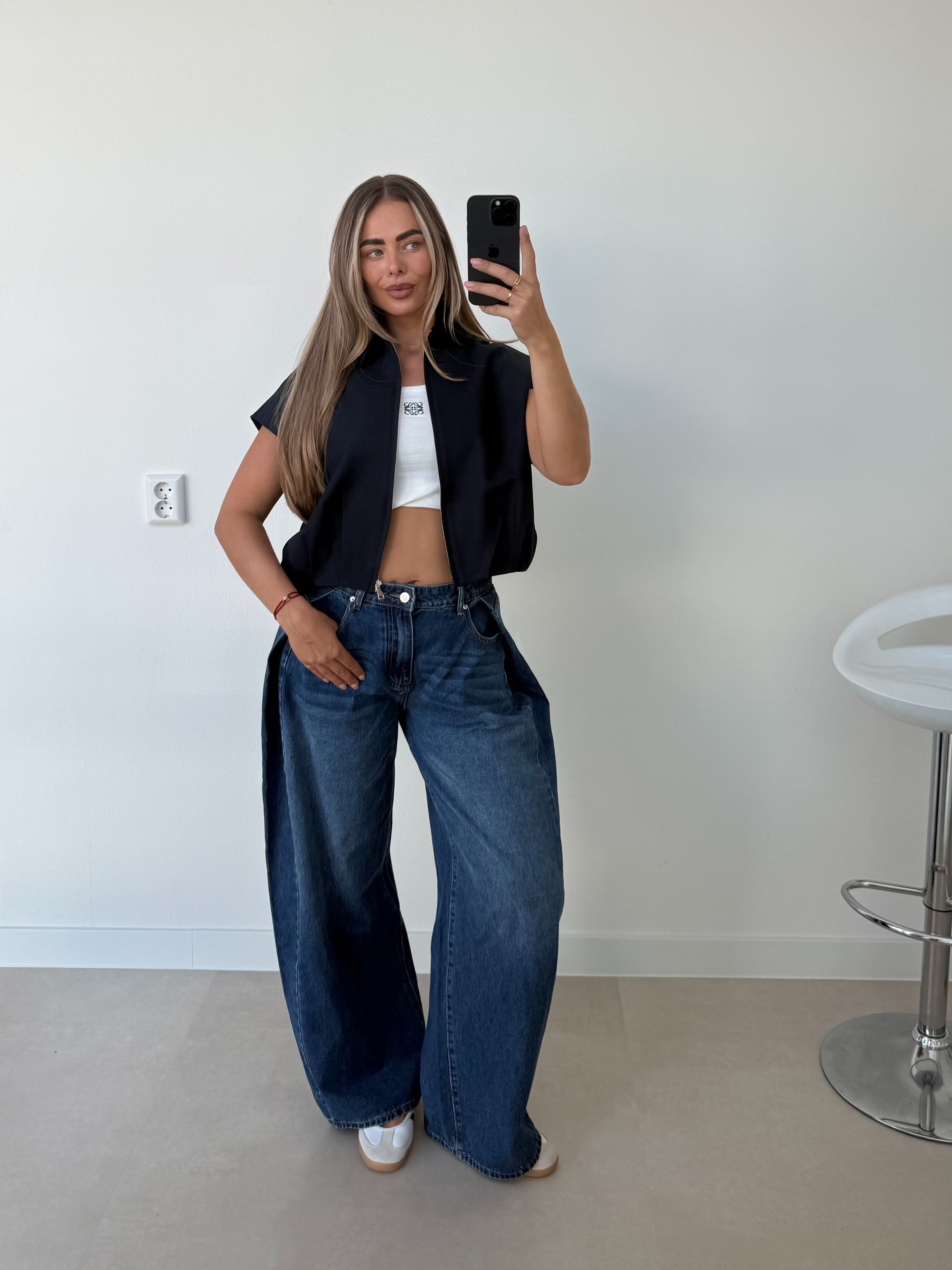 Ambika Bomber Gilet Navy | Ayla
