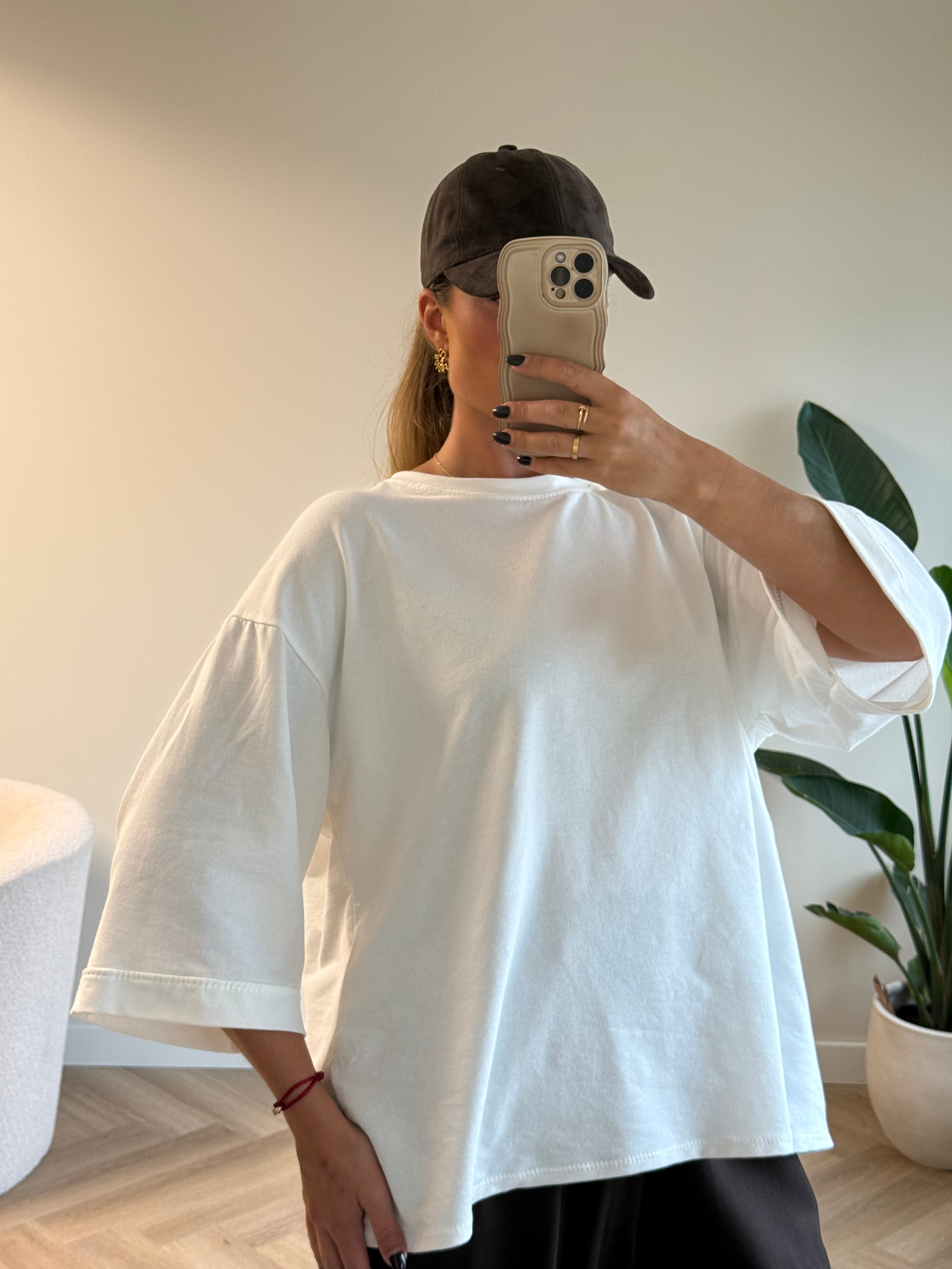 Oversized T-shirt Wit | Esmee