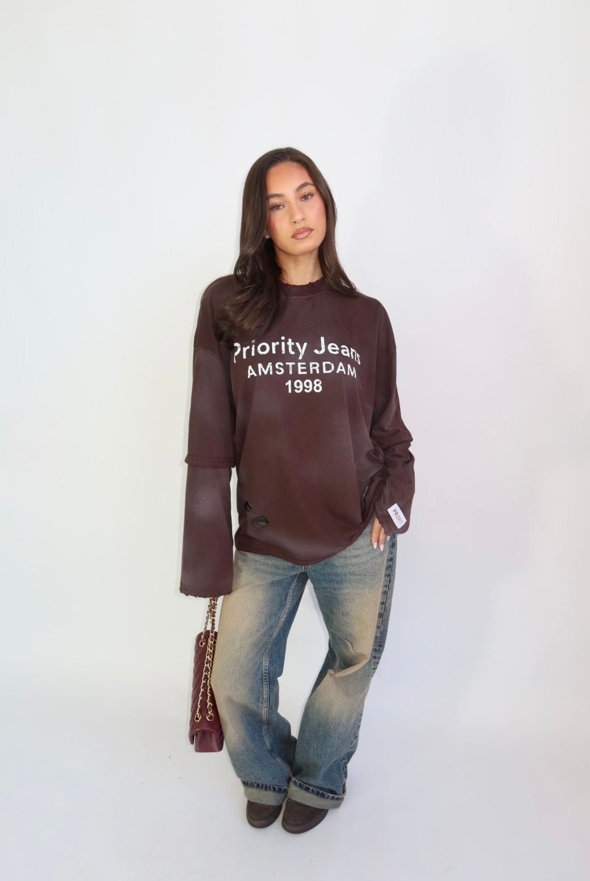 Priority Destroyed Longsleeve Bruin