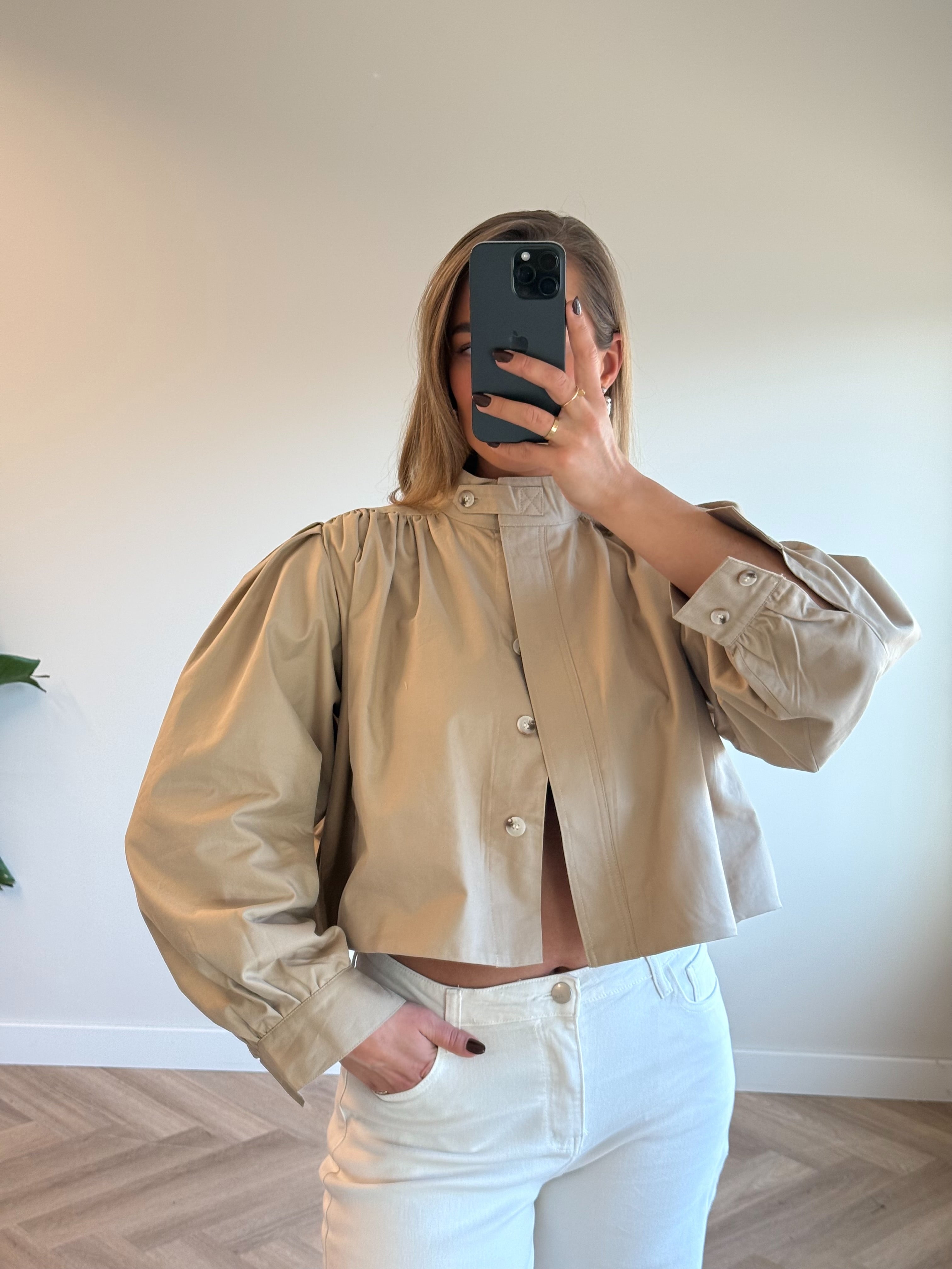Cropped Trench Jasje | Beige