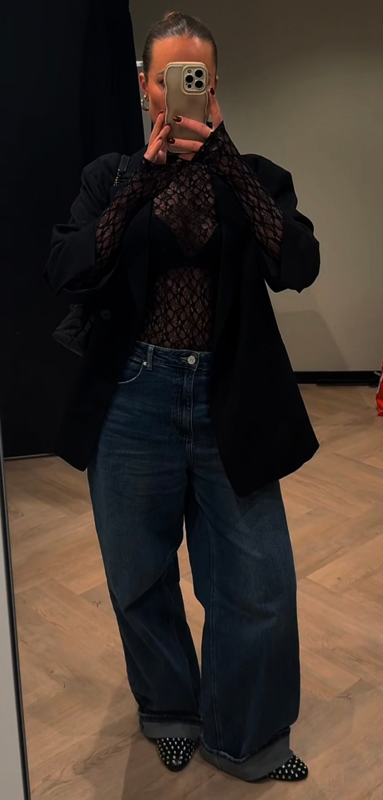 Kanten Top Zwart | Lynn