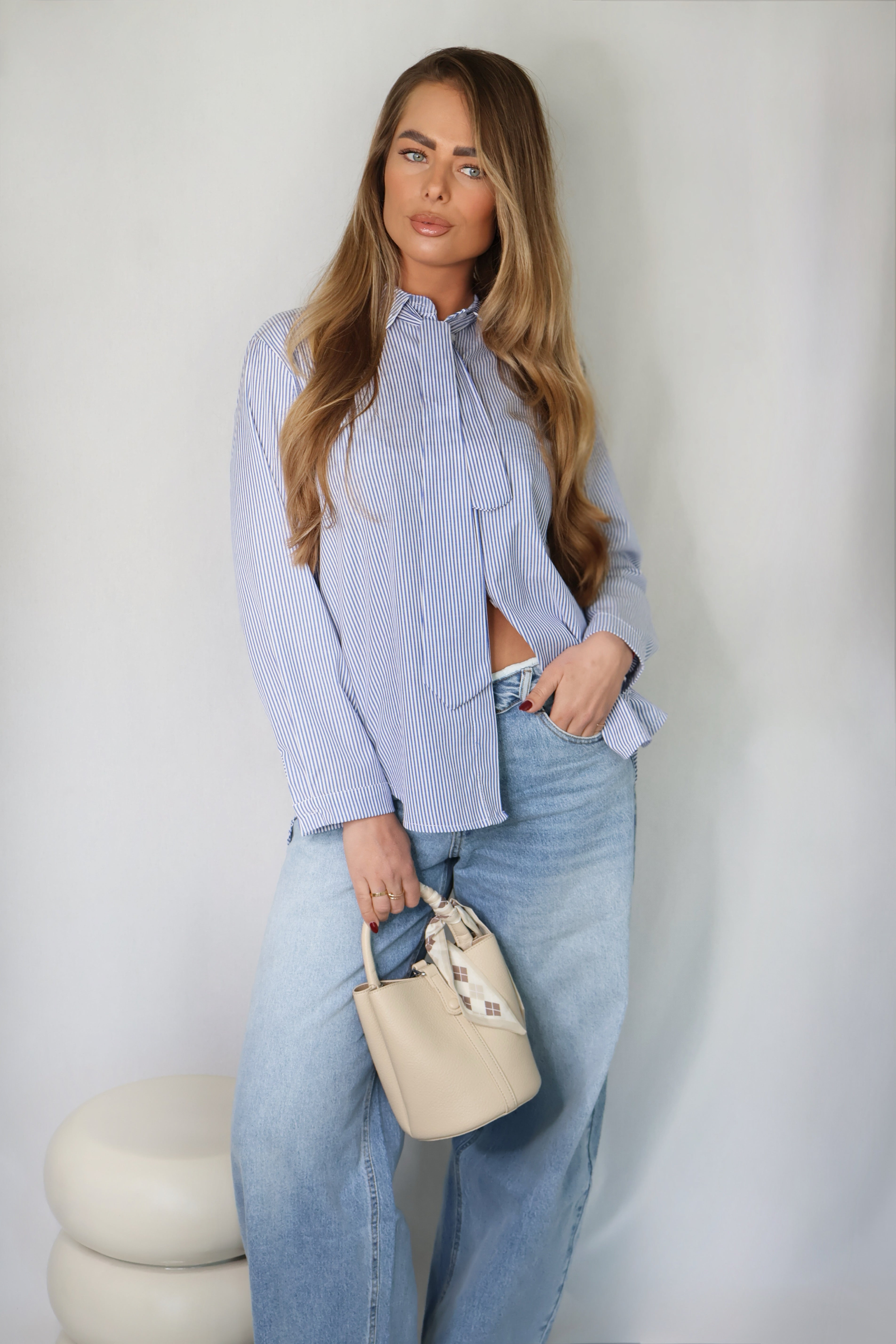 Damestas Met Sjaaltje Crème | Fay