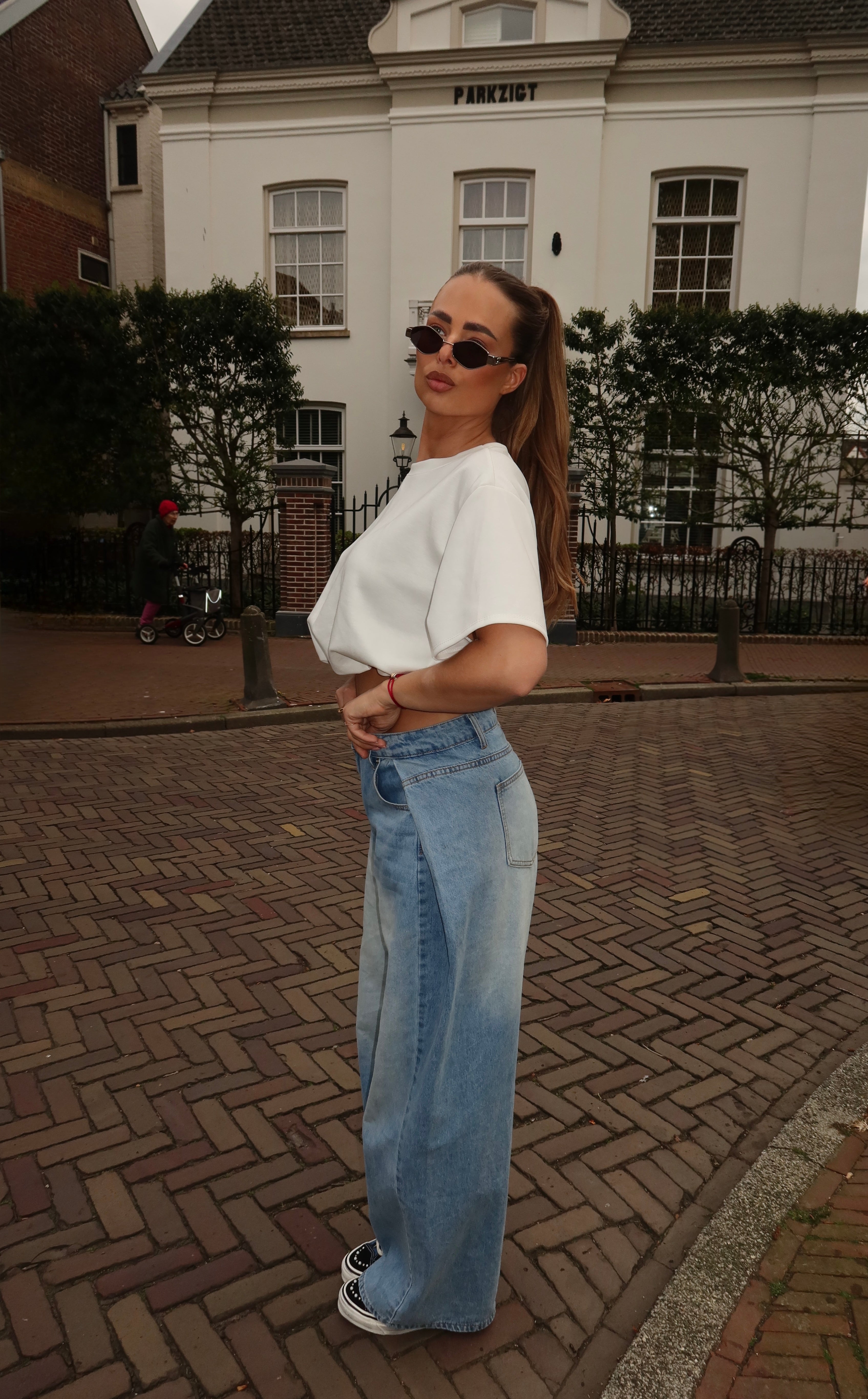 Pleated Jeans Blauw | Mary