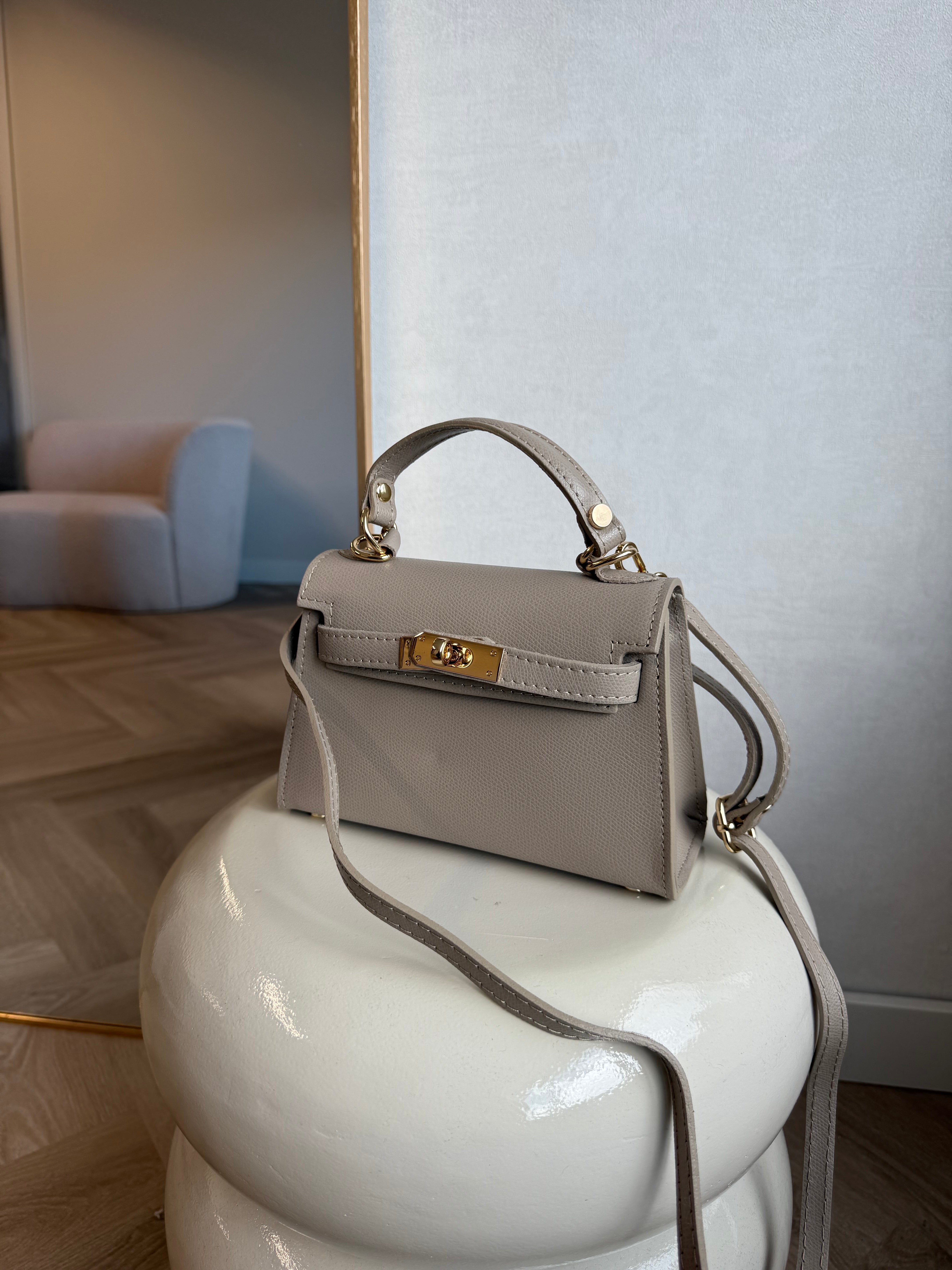 Leren Dames Tas Beige | Claire