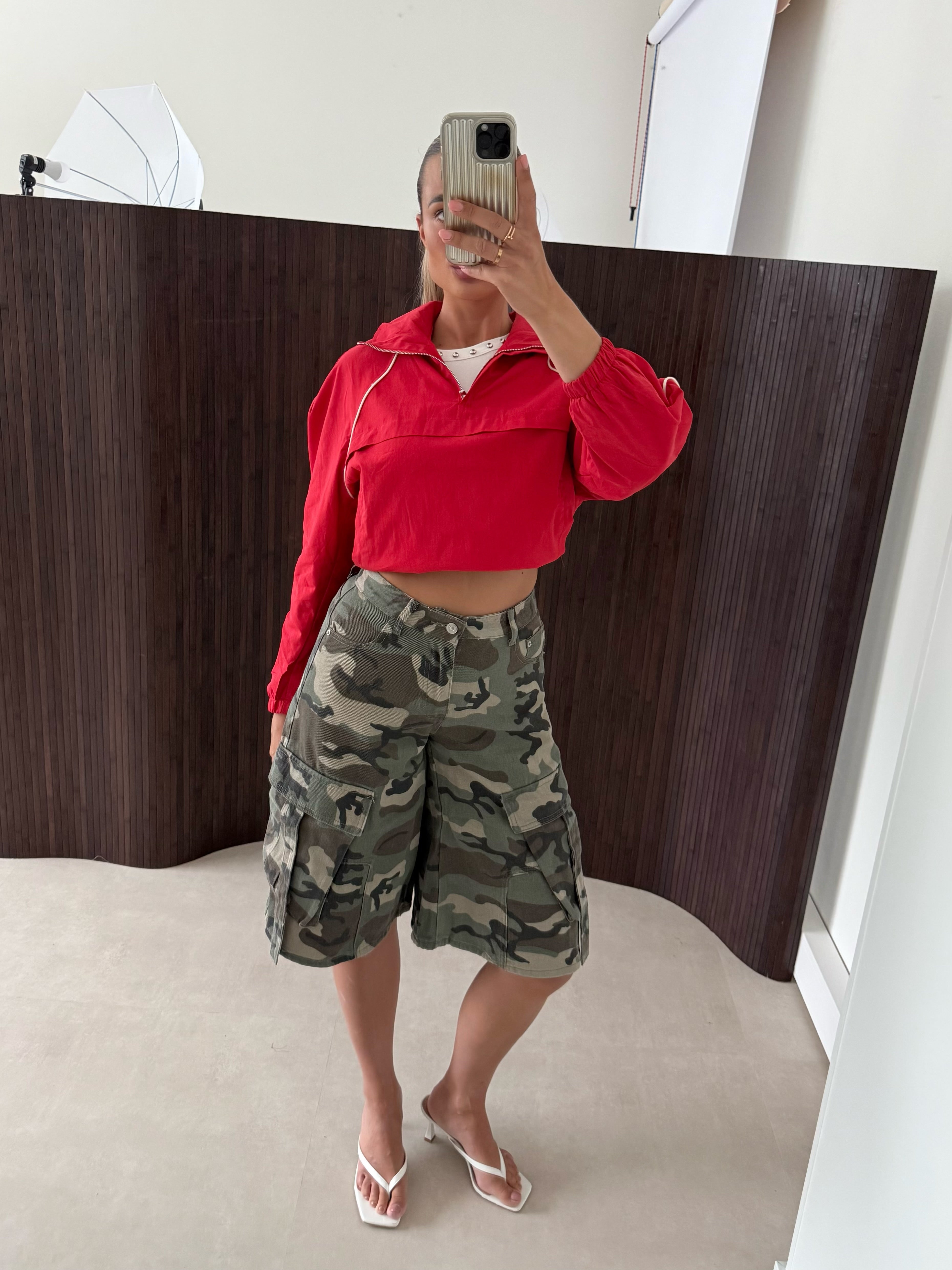 Windjack met Witte Bies Rood | Winny