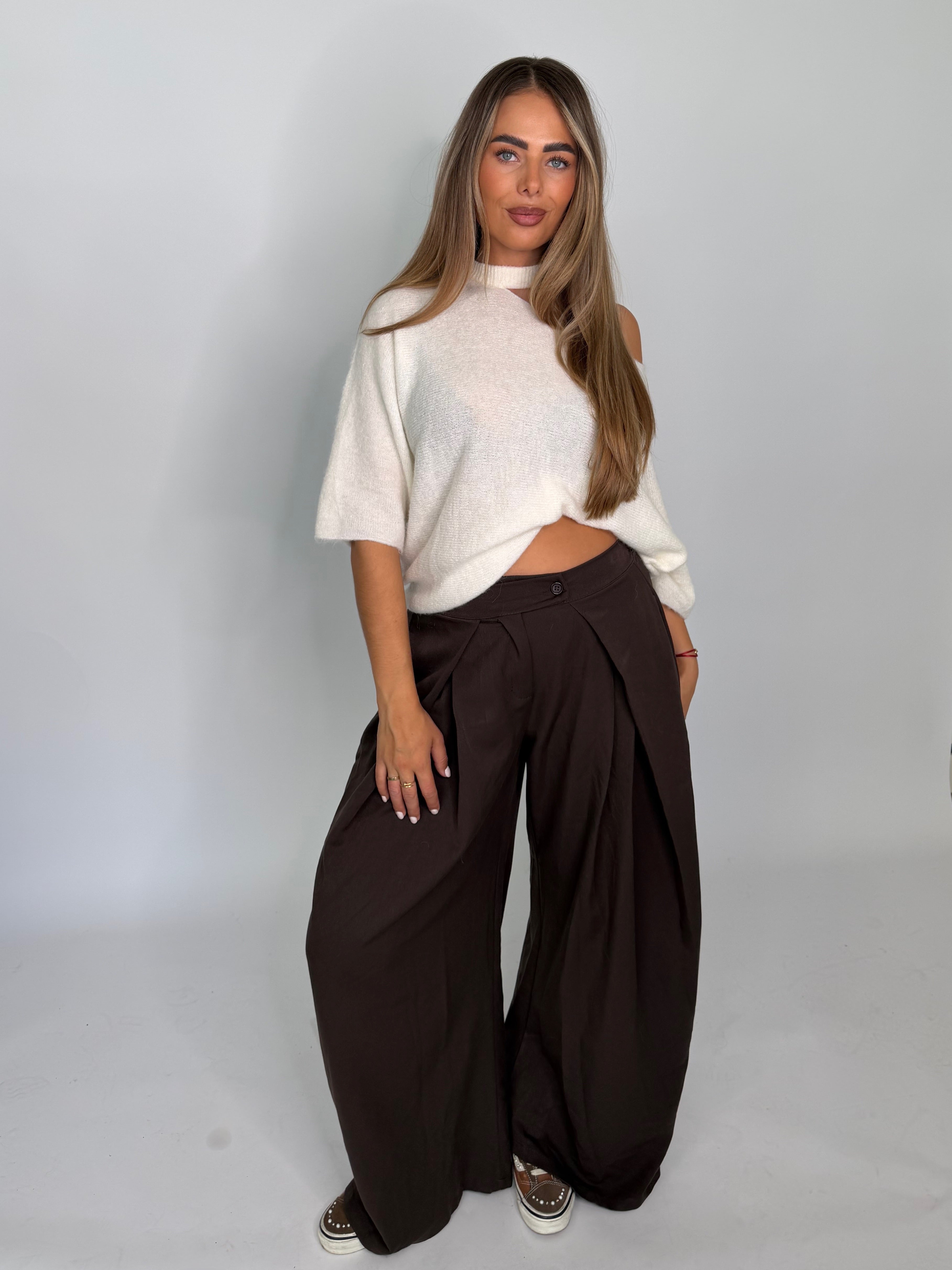 Pantalon met Plooien Bruin | Penny