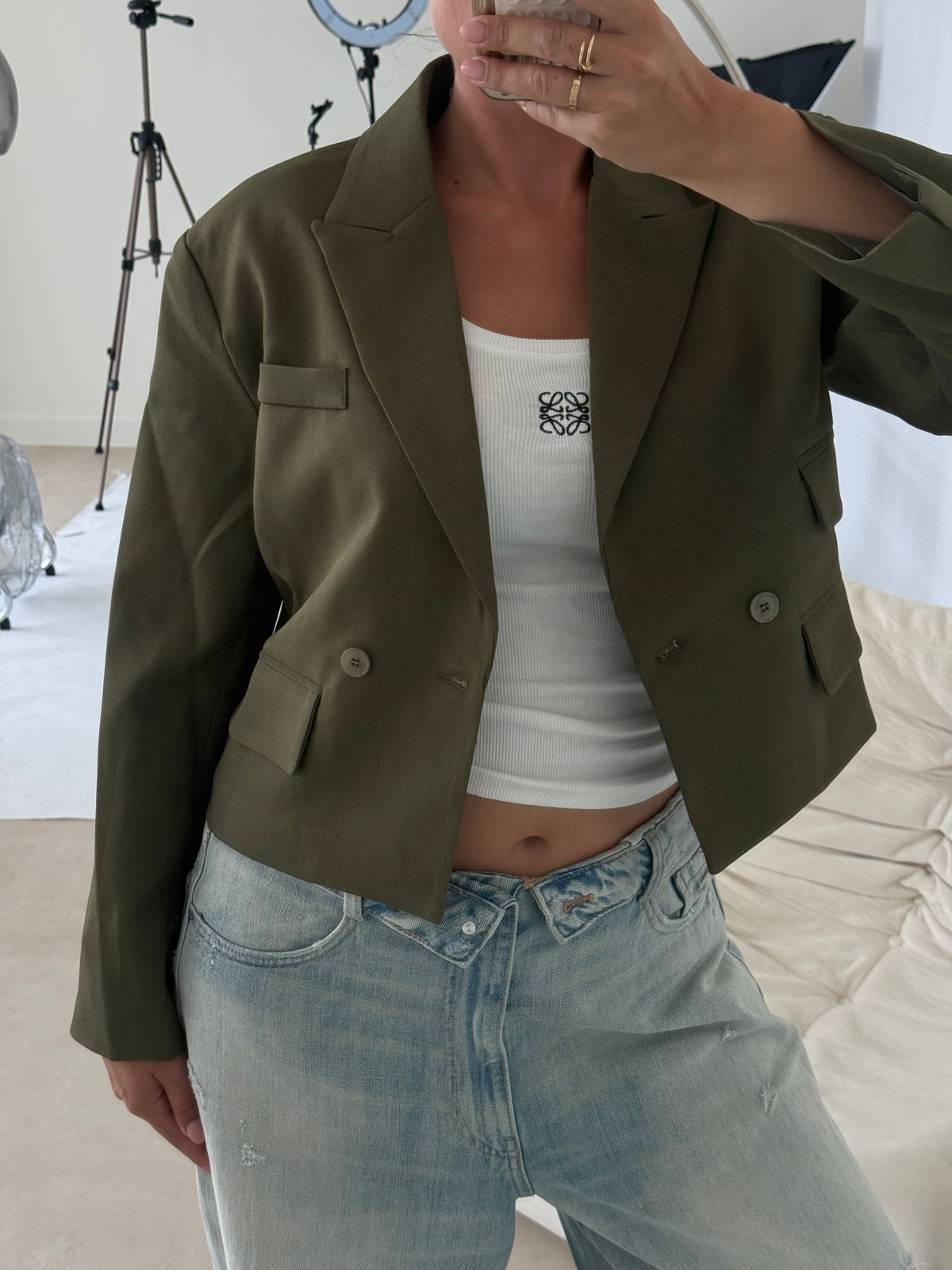 Ambika Blazer Army Groen