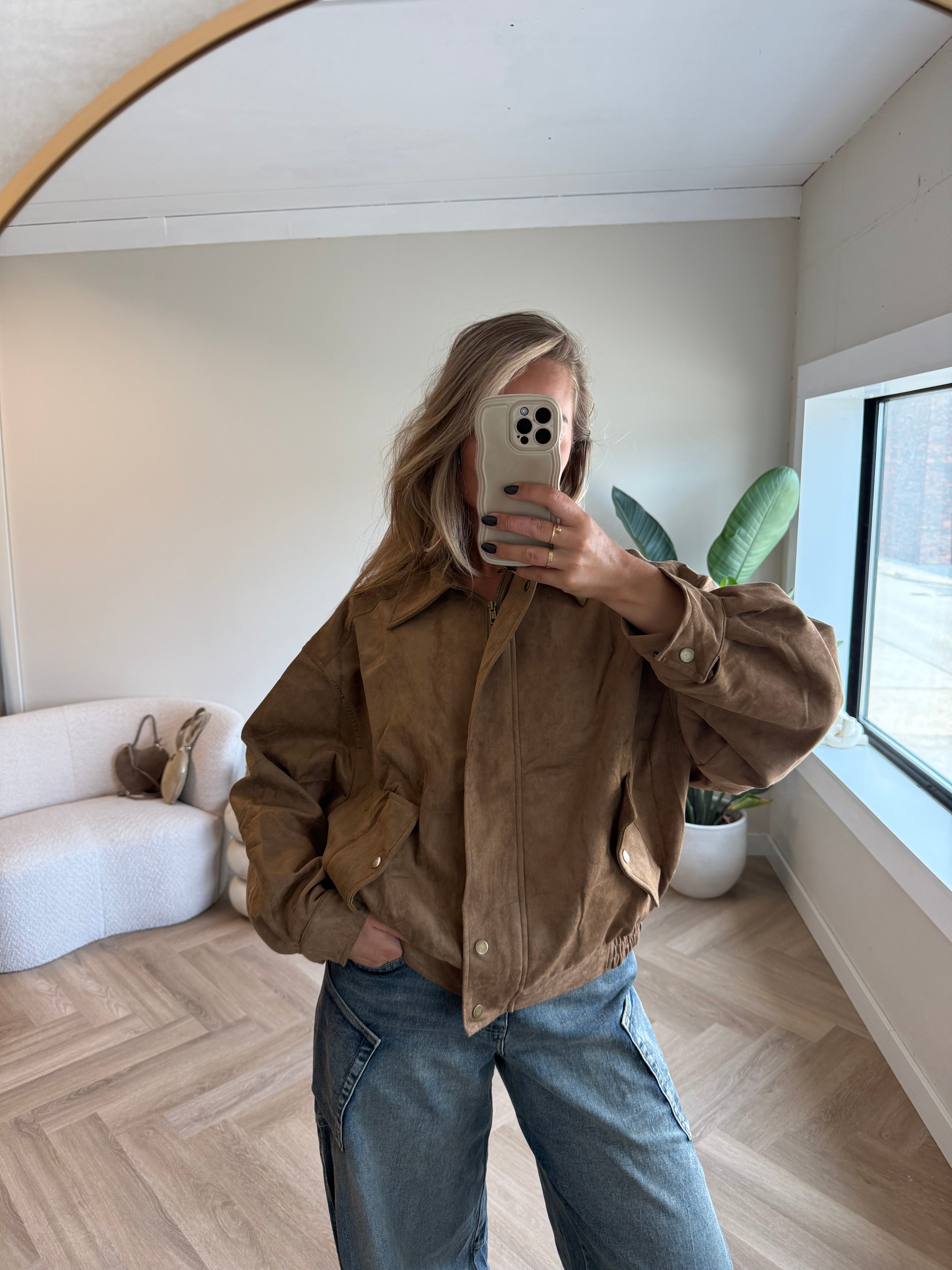 Suède Jacket Camel | Charlie