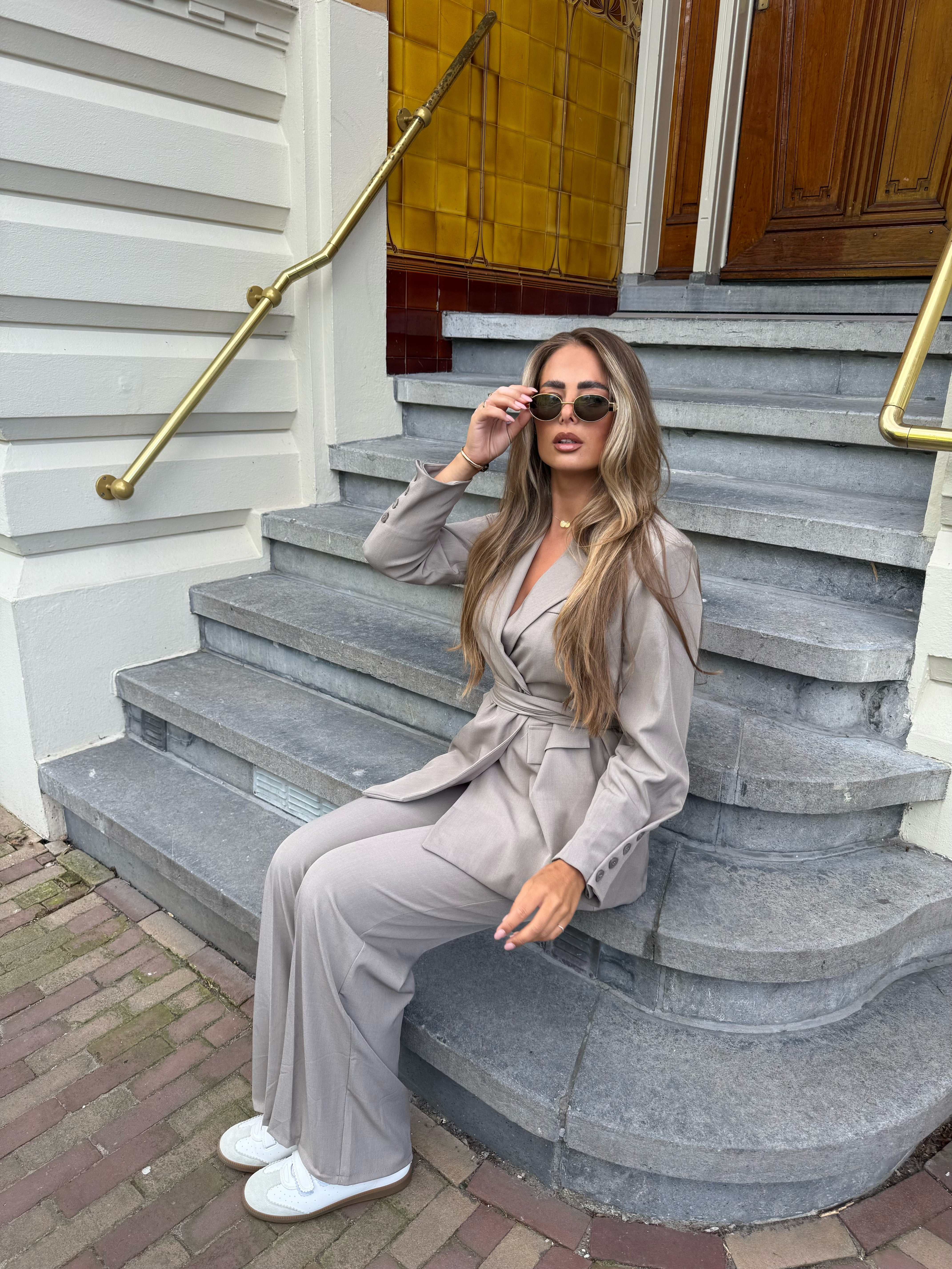 Two Piece Set Blazer Taupe | Noé