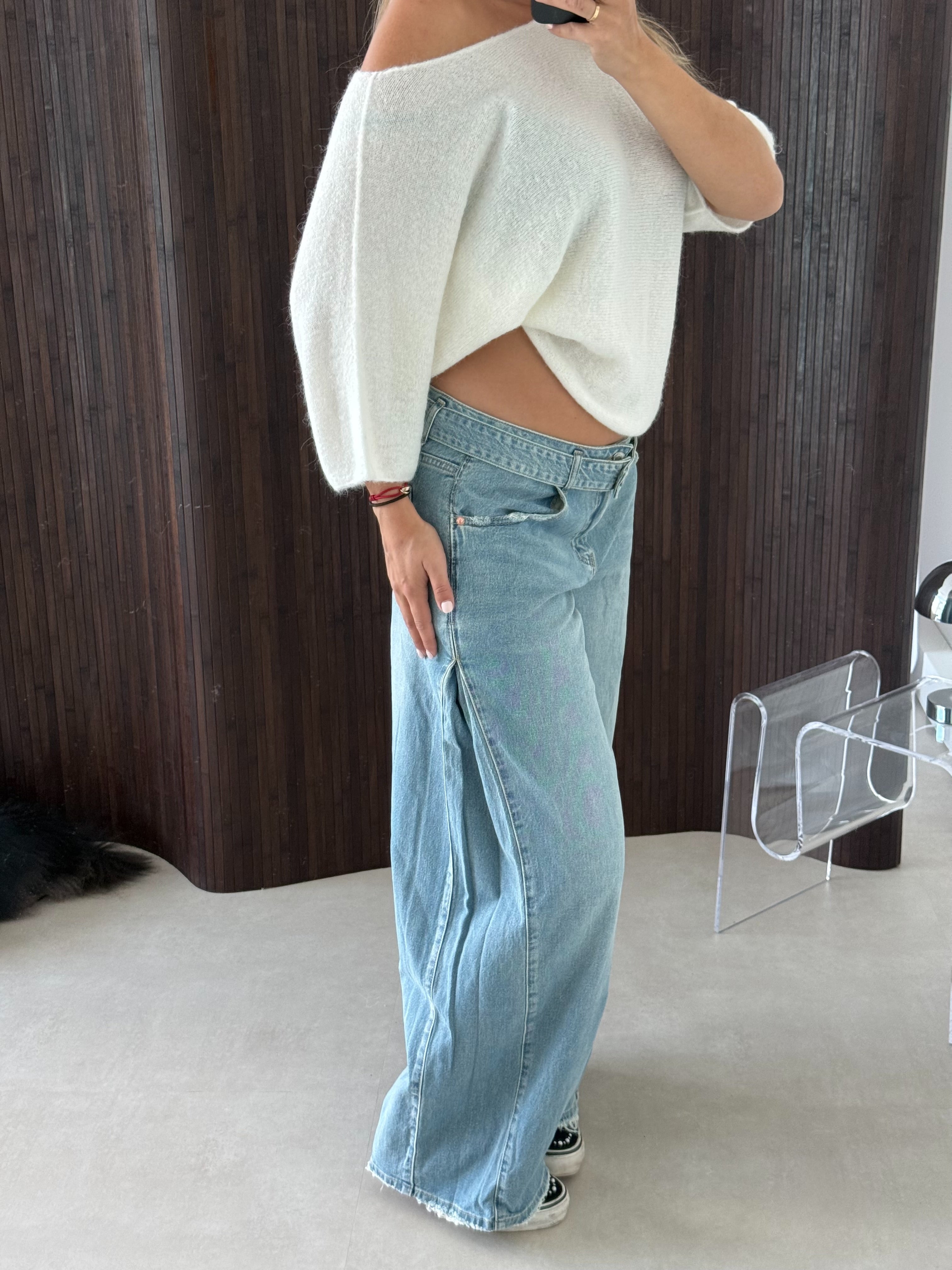 Queen Hearts Double Waistband Licht Blauw