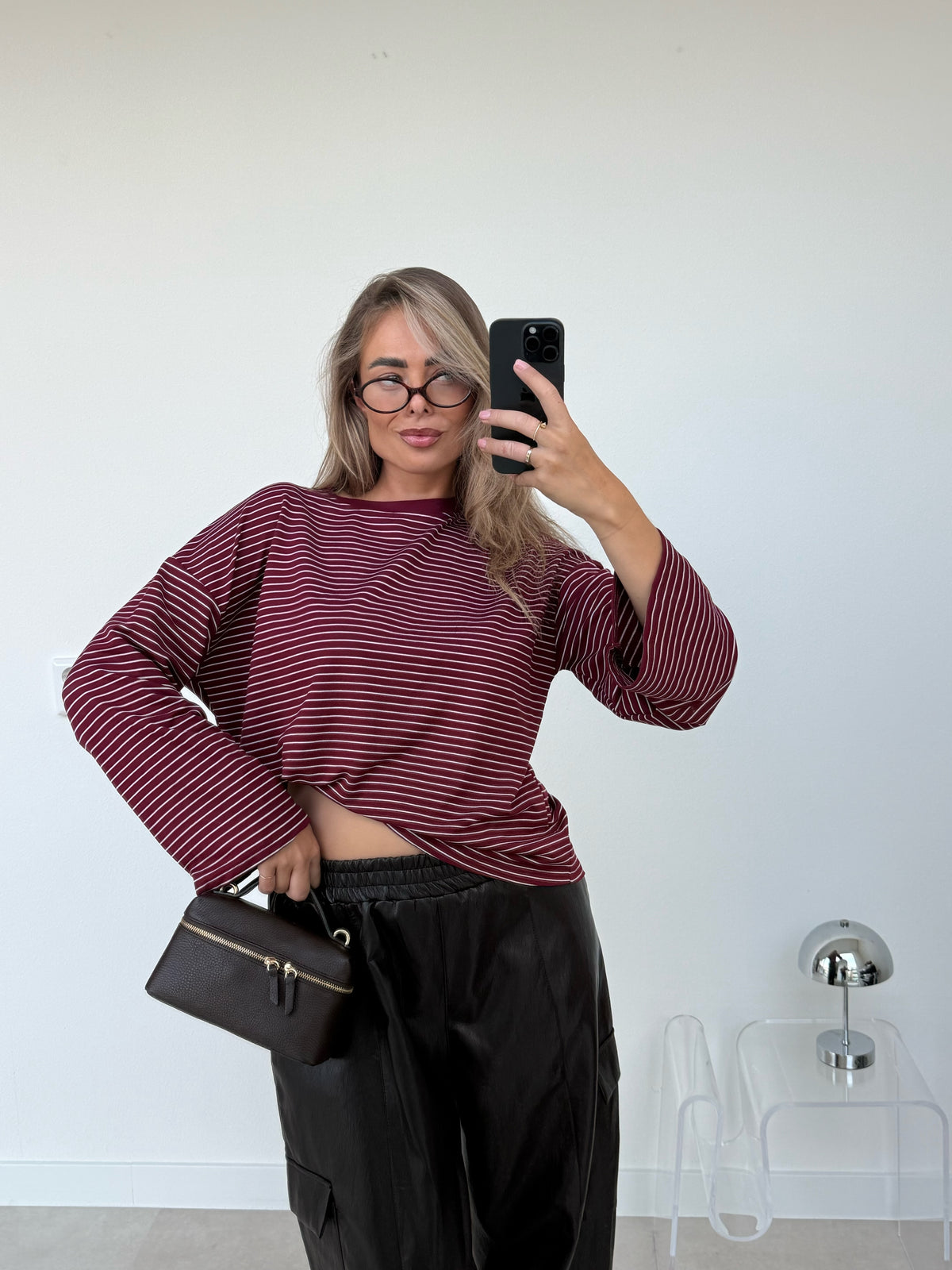 Gestreepte Longsleeve Rood Wit