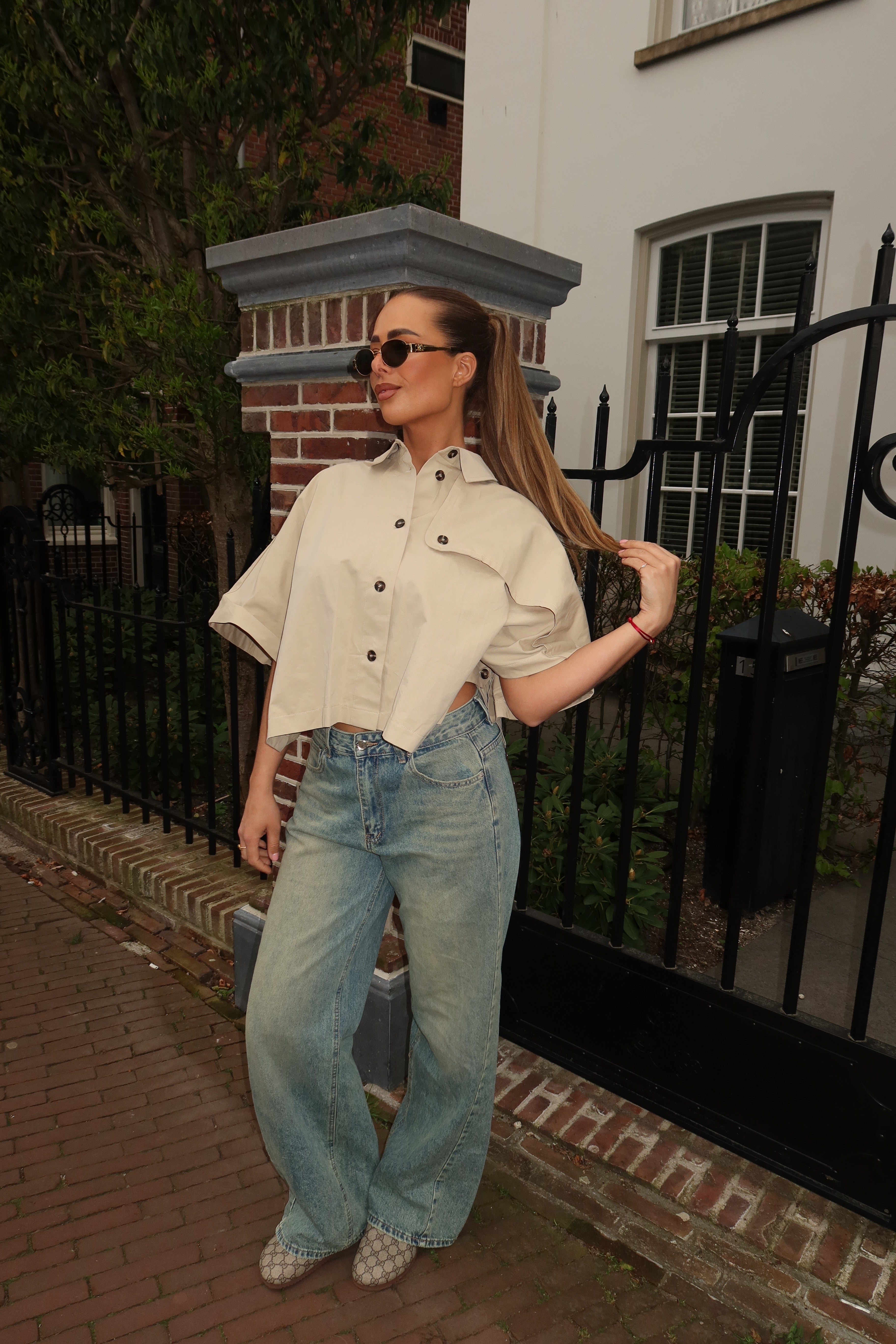 Trench Blouse Beige