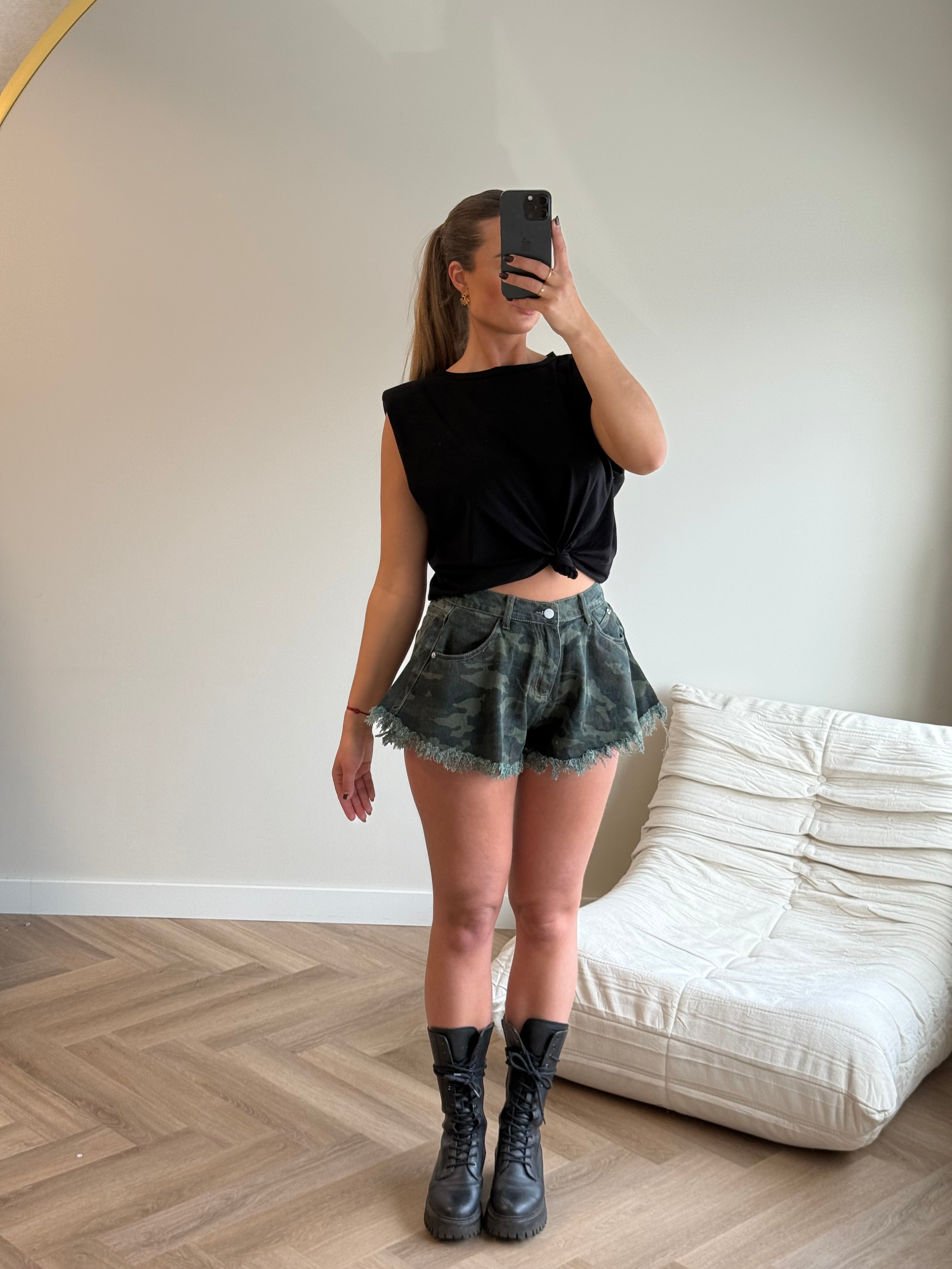 Top met Knoop Zwart | Liz