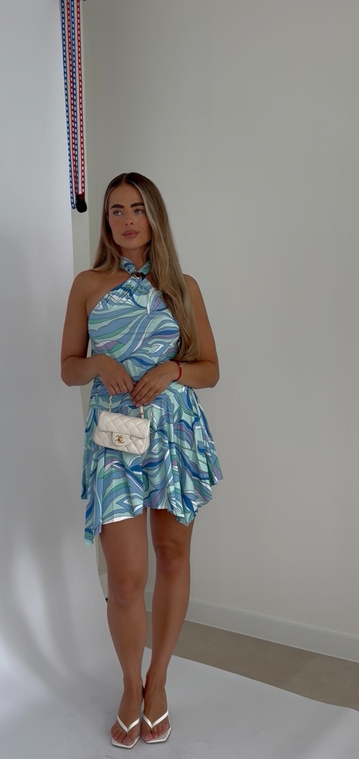 Swirl Summer Dress Blauw | Sammy
