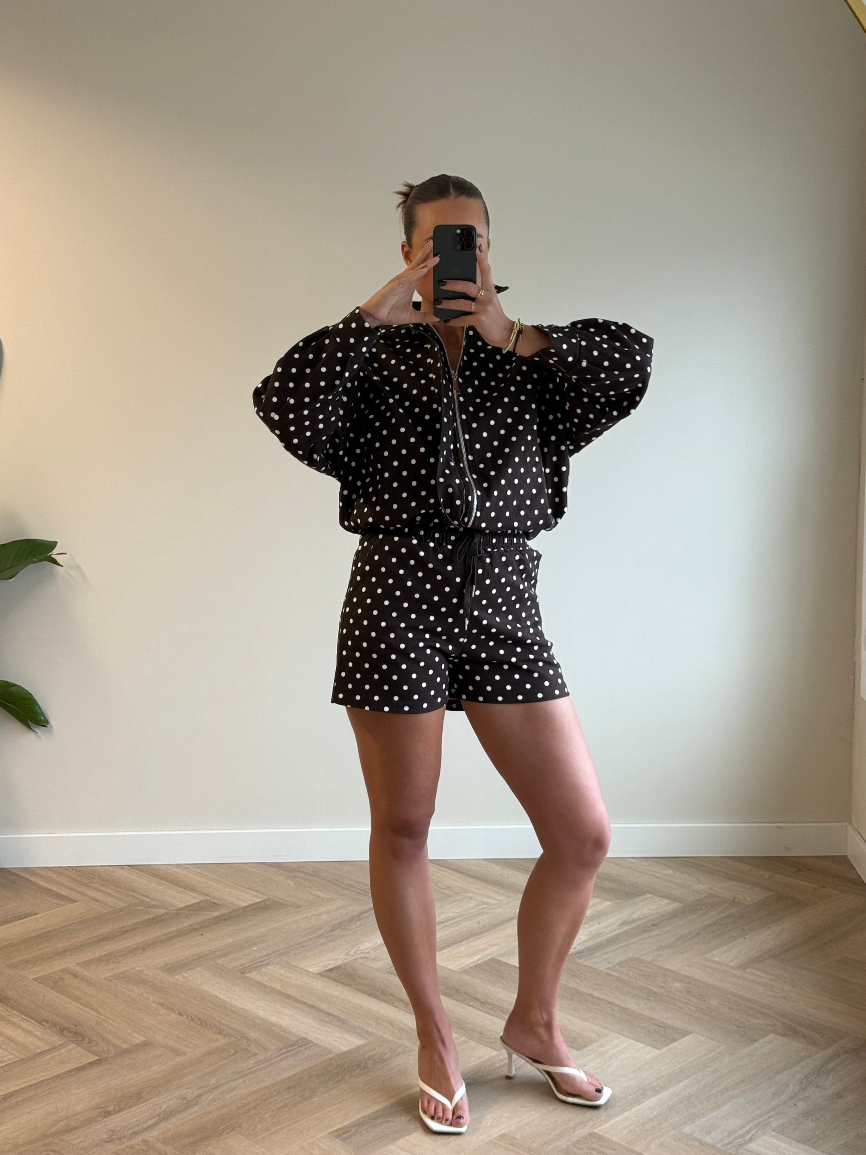 Polkadot Set Bruin Wit | Peggy