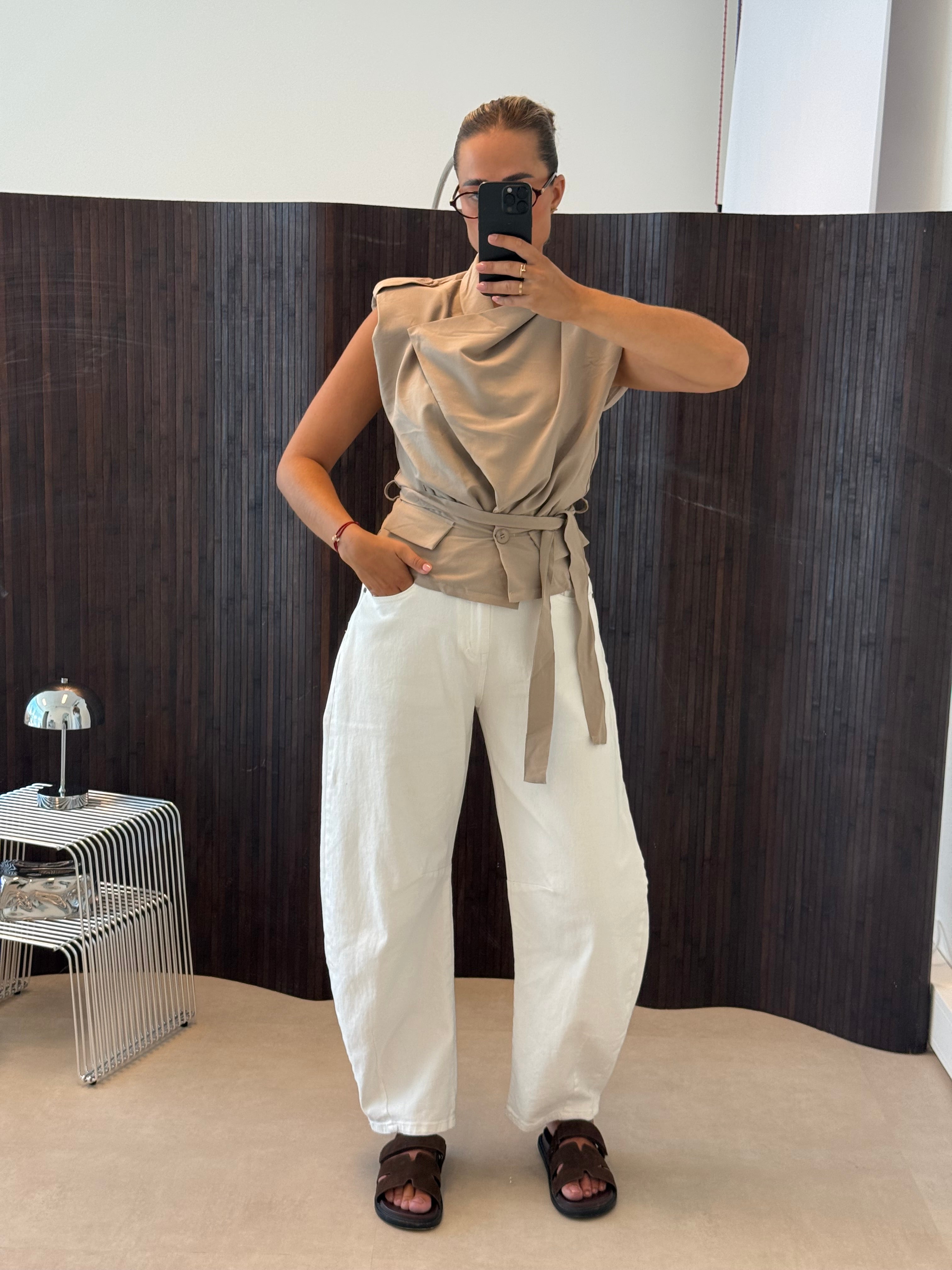 Balloon Jeans Stretch Wit