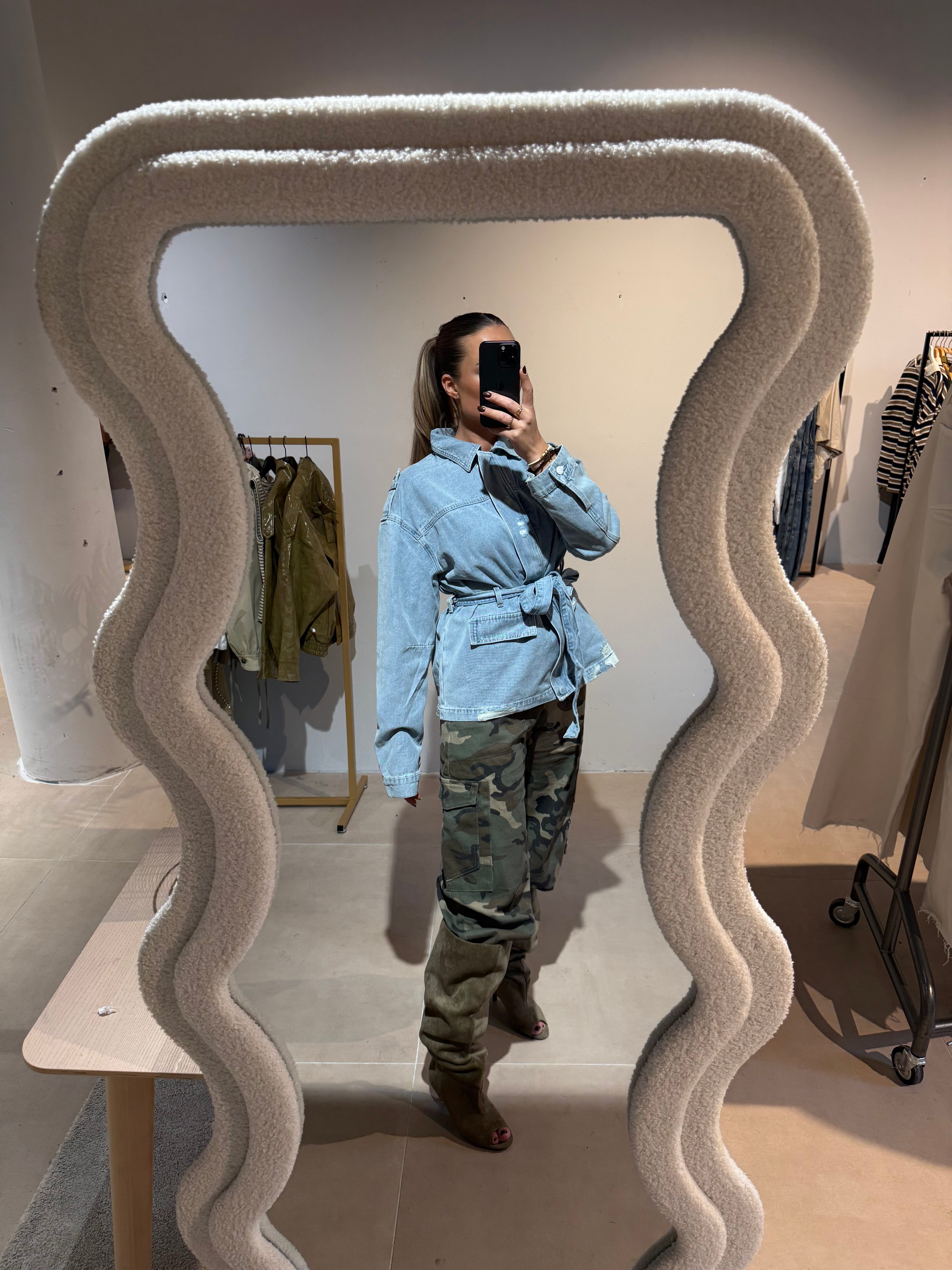 Spijker Jas met Ceintuur | Selena