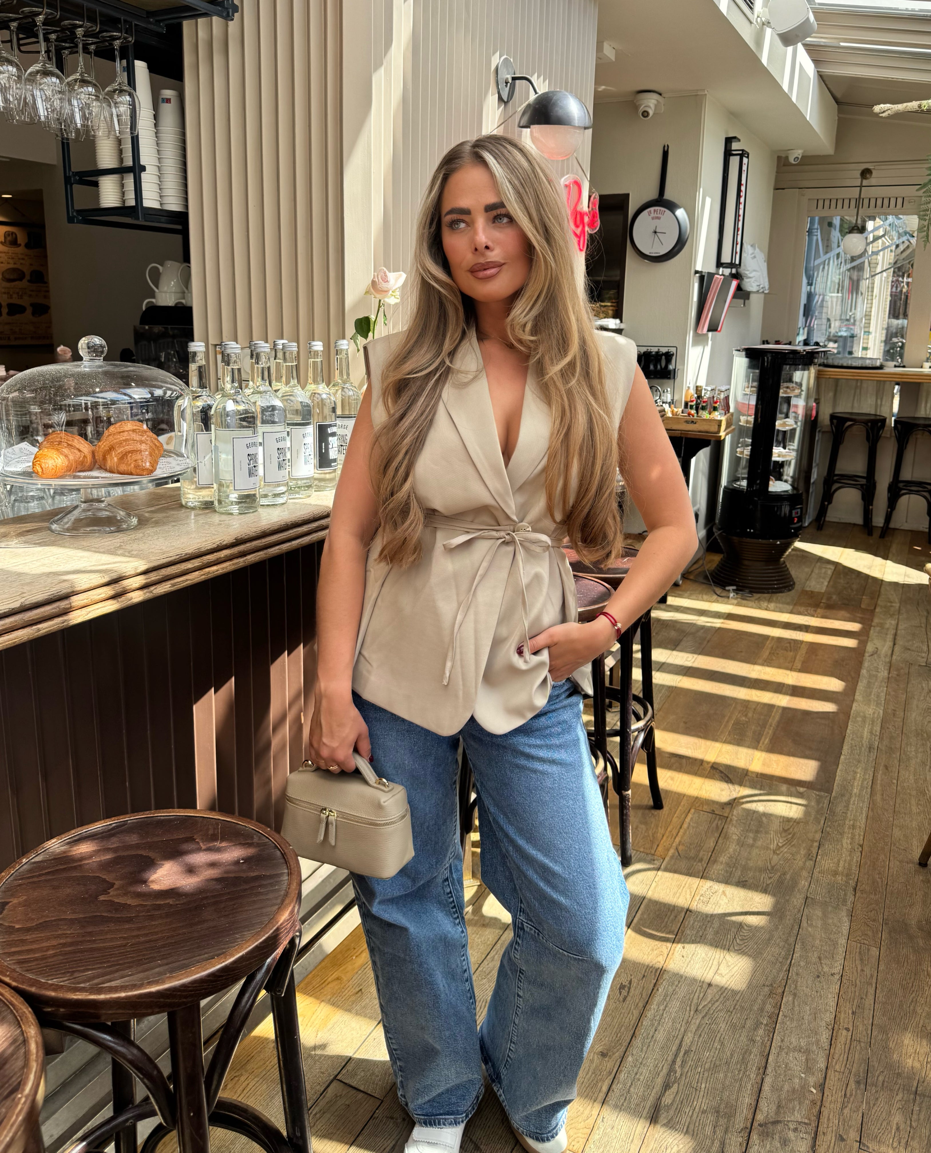Gilet Met Koord Taupe | Hailey