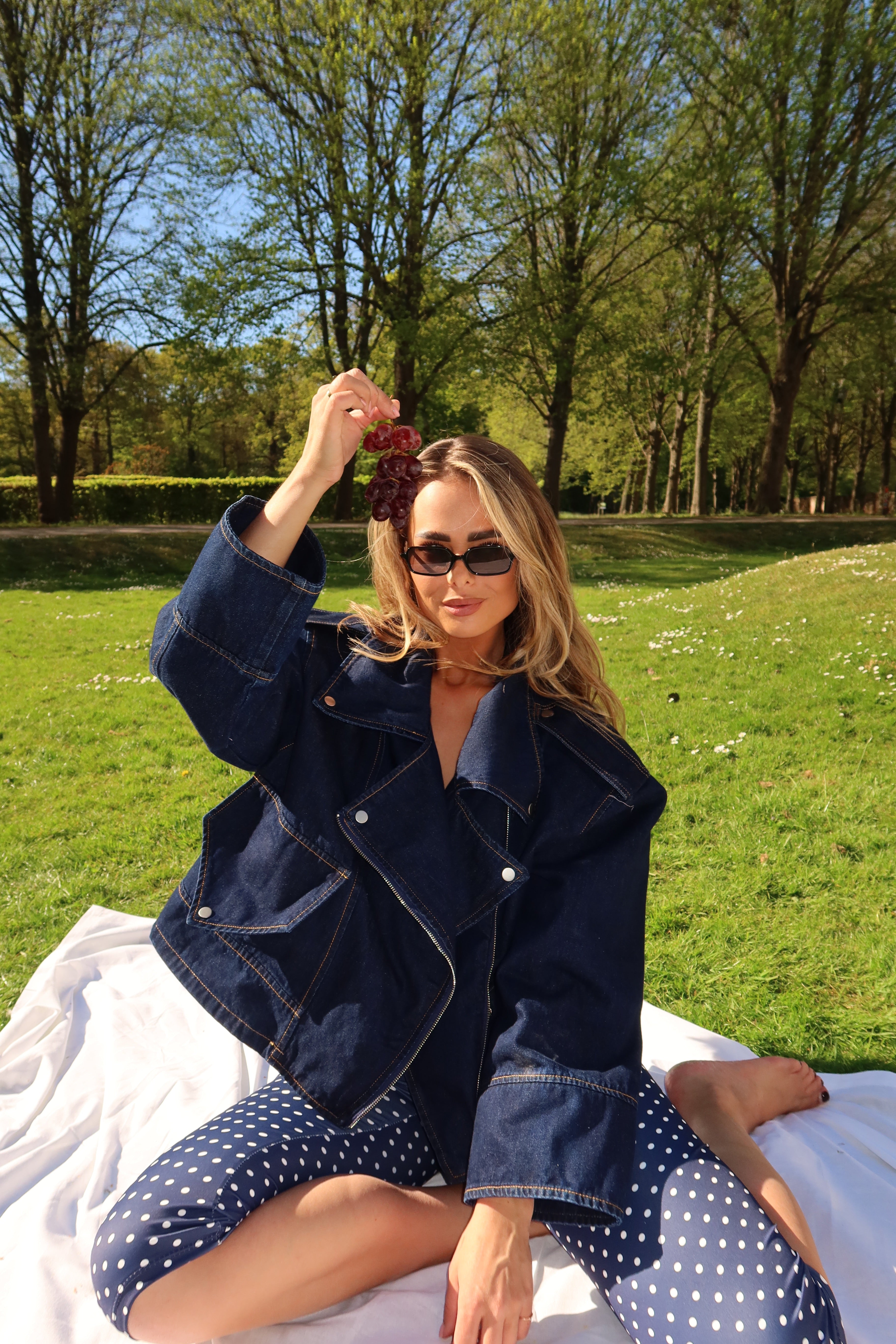 Oversized Denim Jacket Blauw