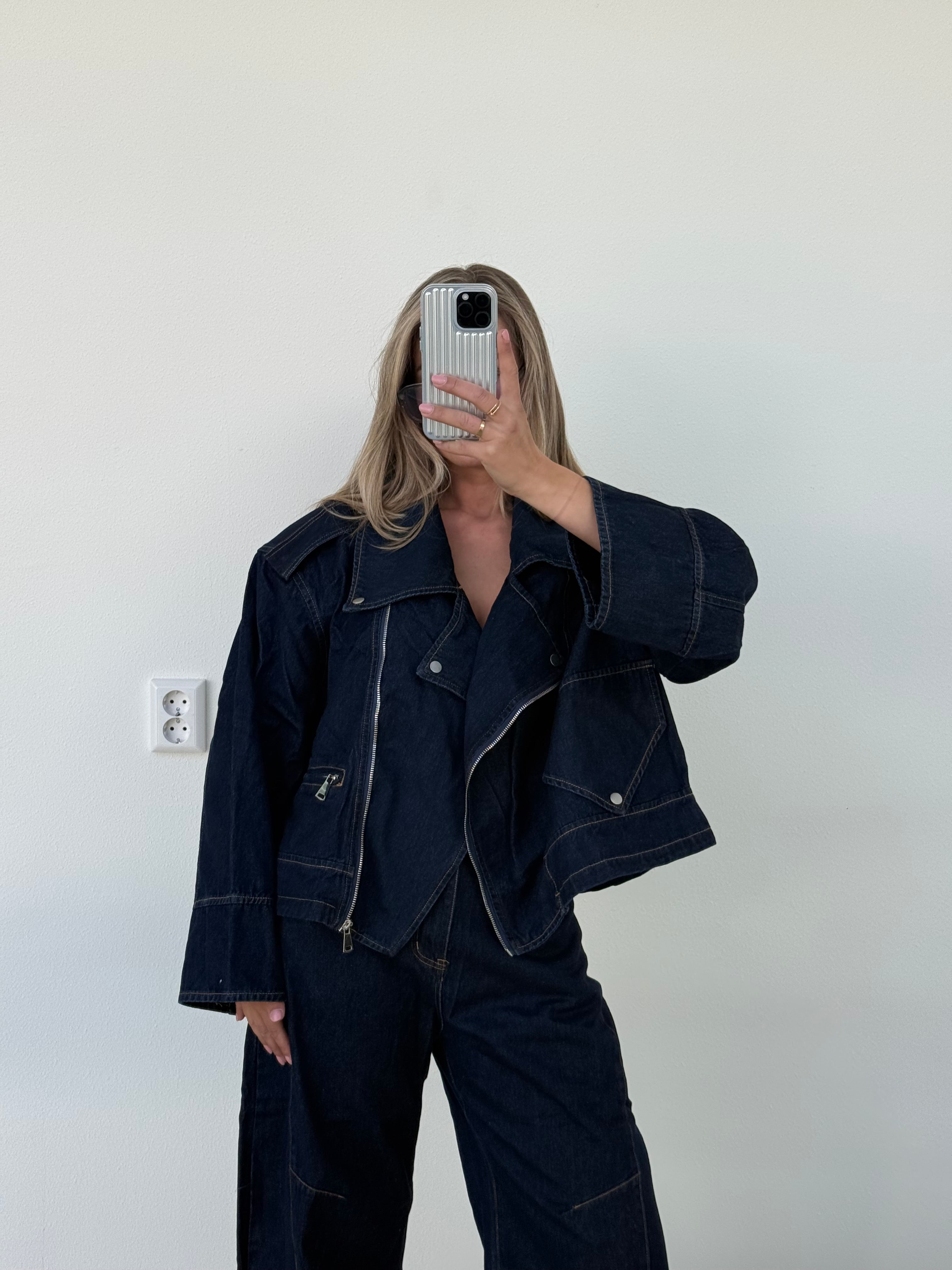 Oversized Denim Jacket Blauw