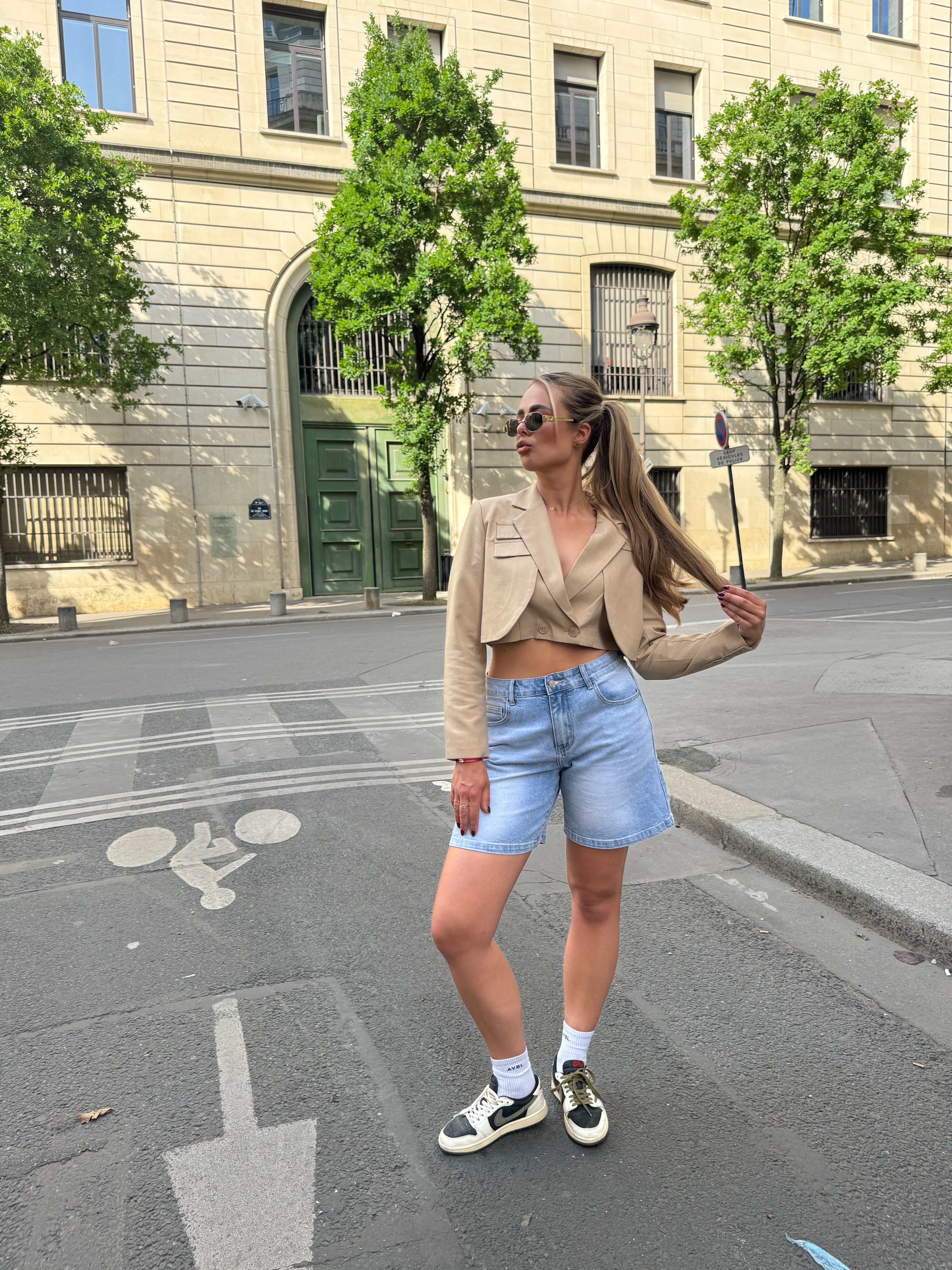 Cropped Blazer Met Zakken Camel | Charlie