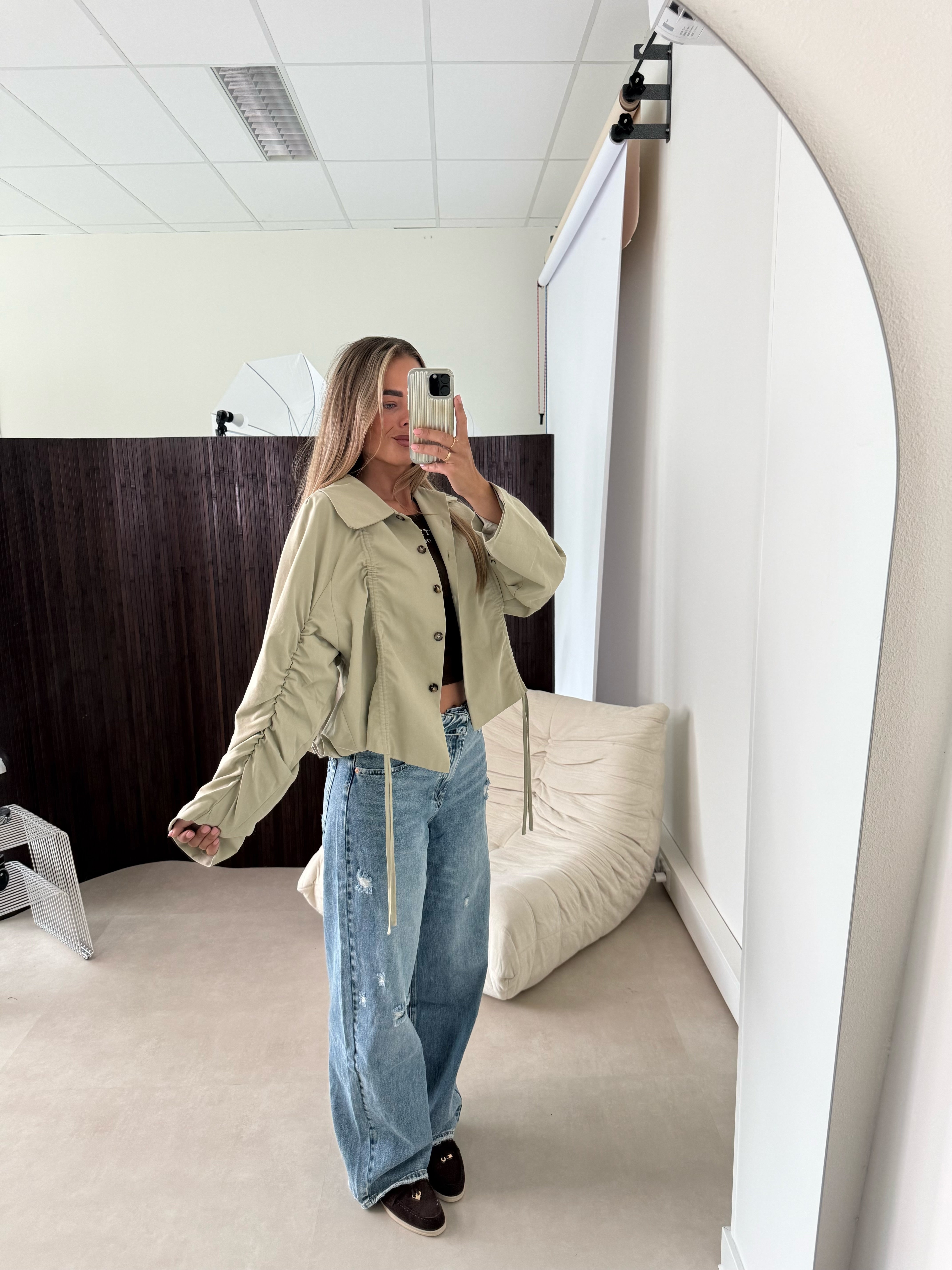 Ruched Jacket Trench | Ruby