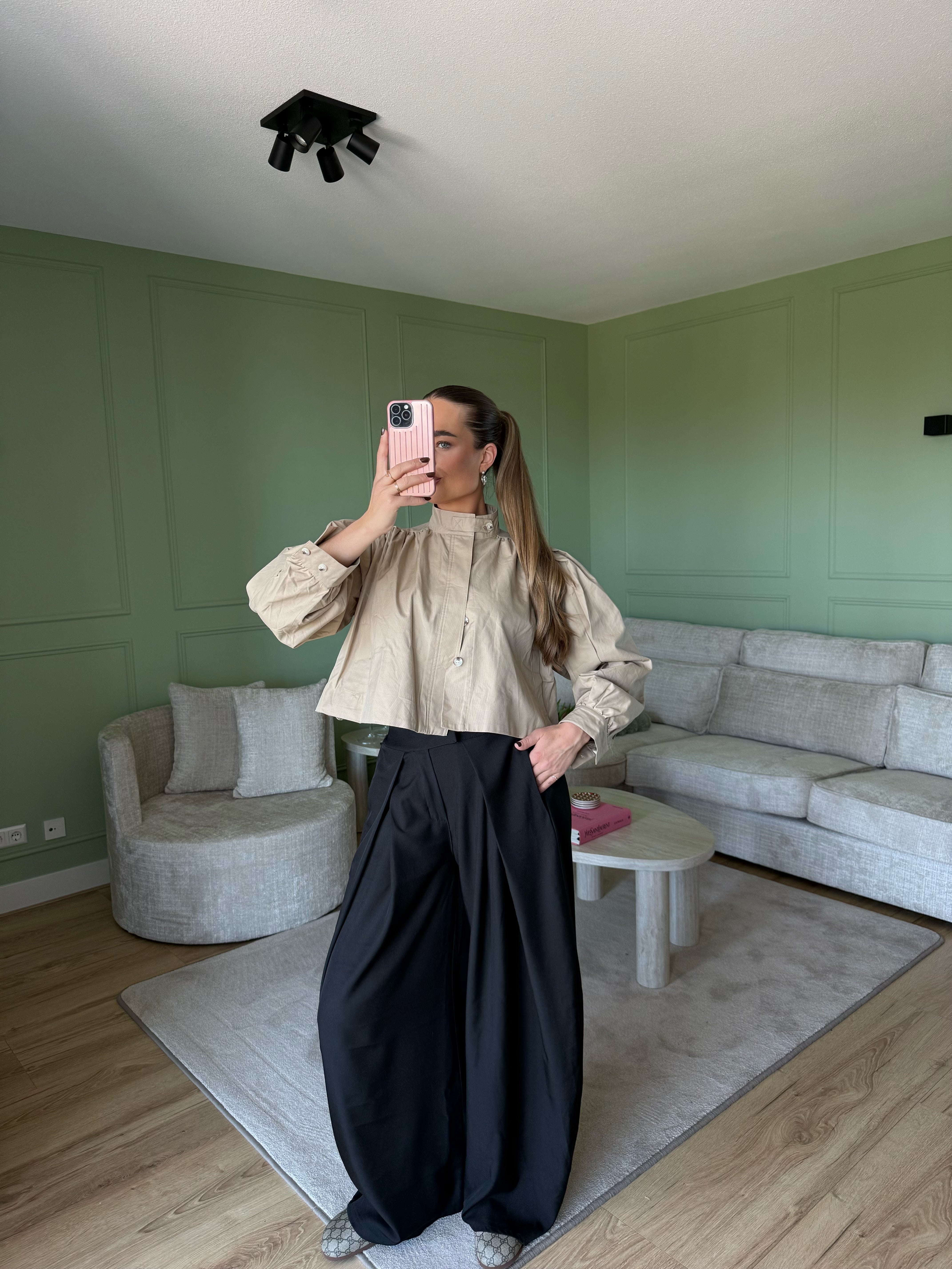 Cropped Trench Jasje | Beige