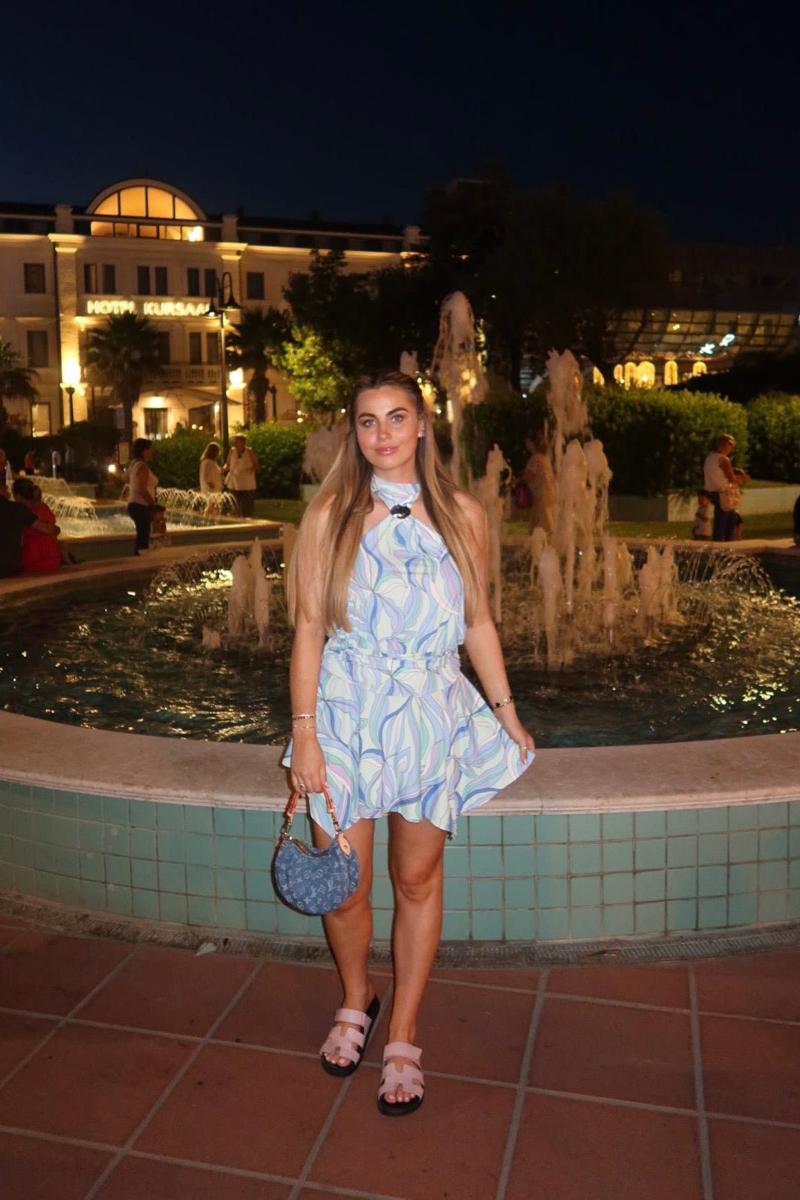 Swirl Summer Dress Blauw | Sammy
