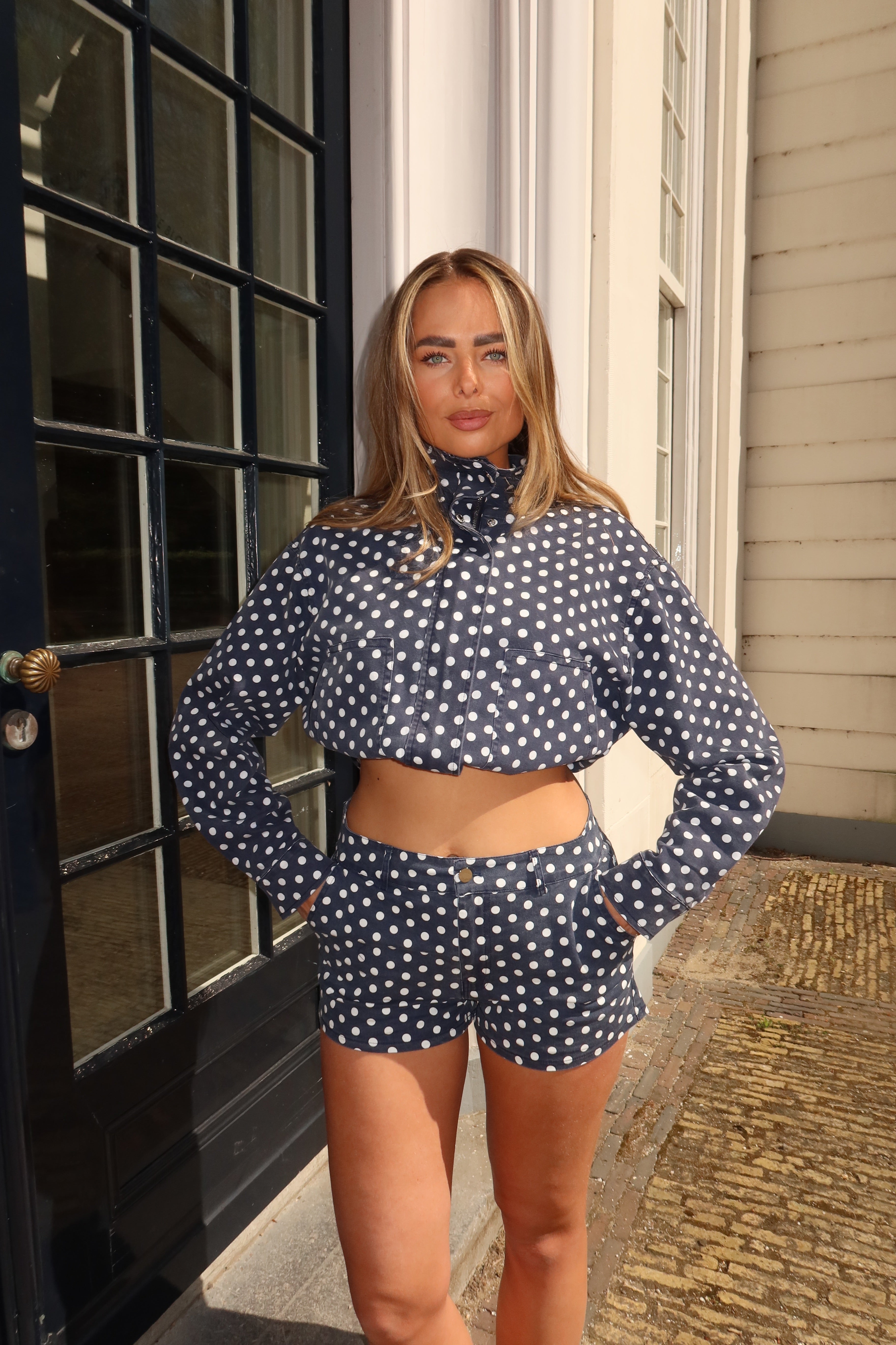 Polkadot Jasje Blauw