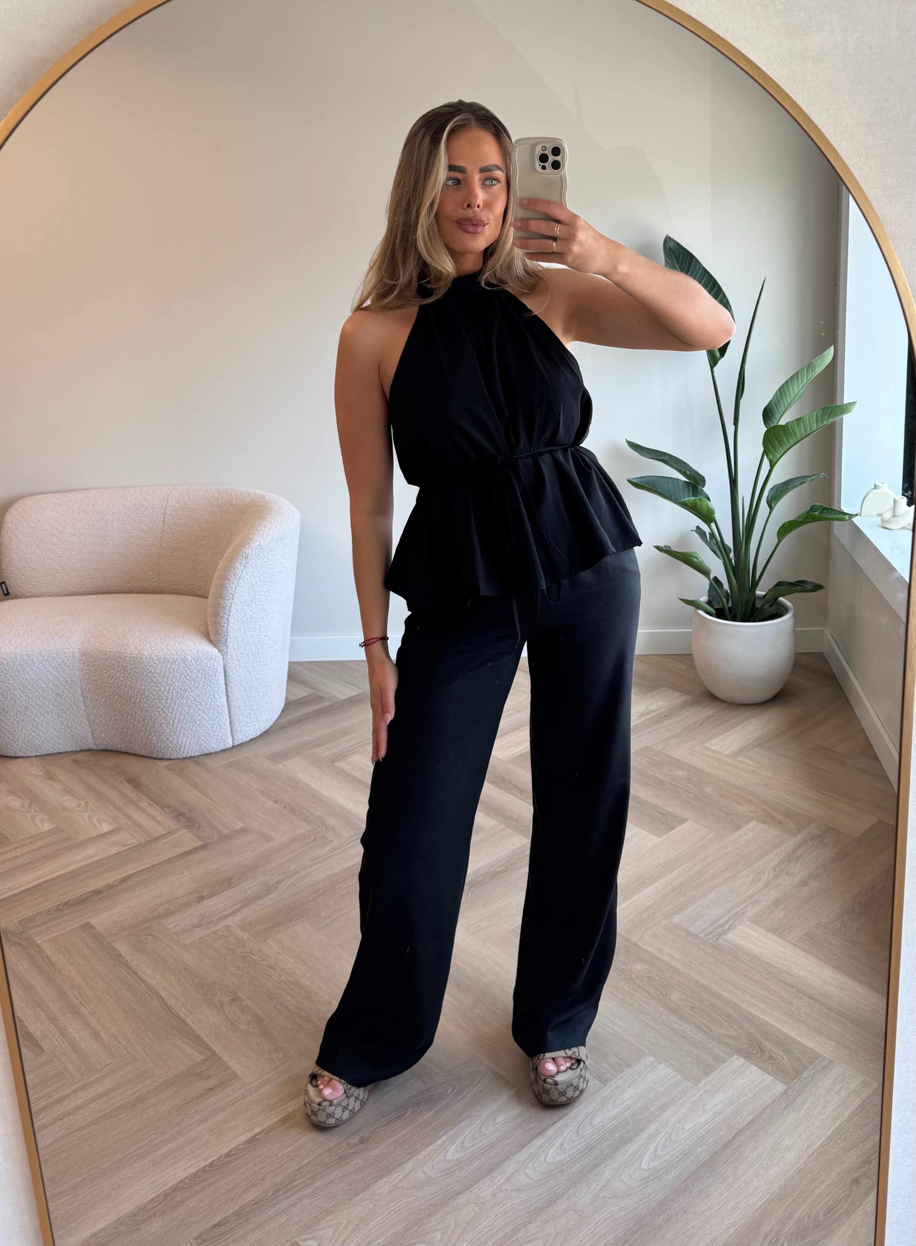 Linnen dames broek