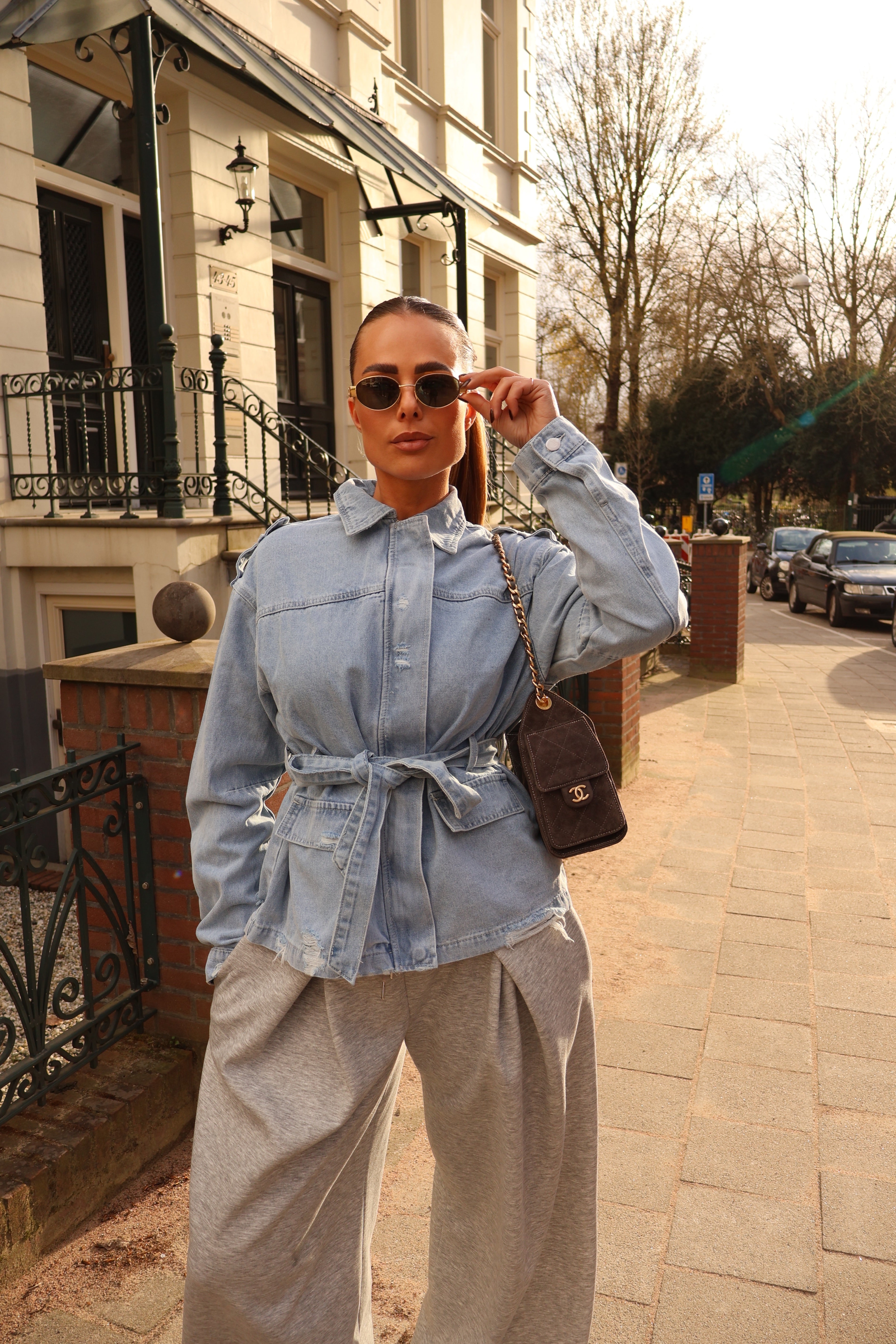 Spijker Jas met Ceintuur | Selena