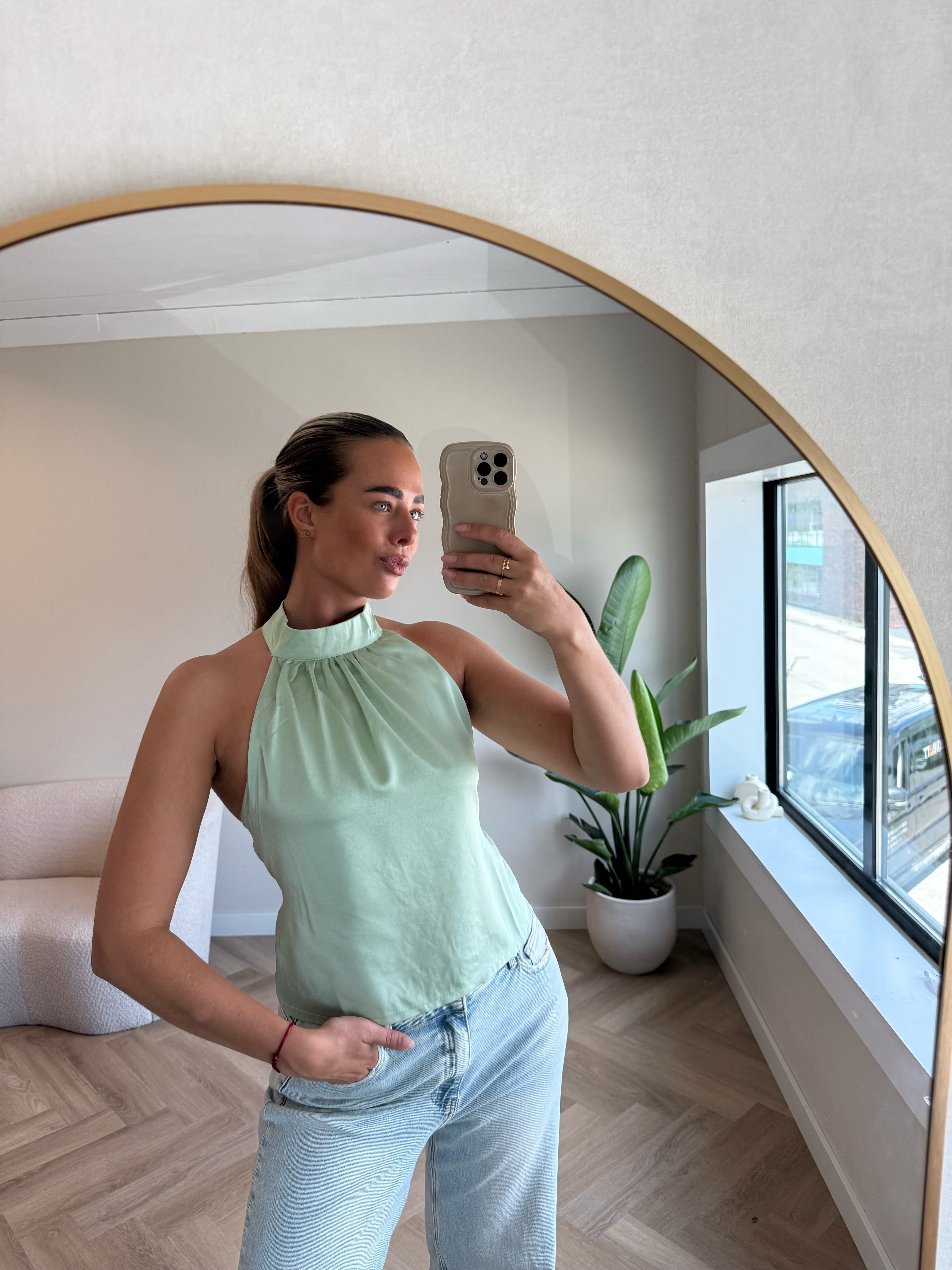 Open Rug Top Mint Groen | Jill