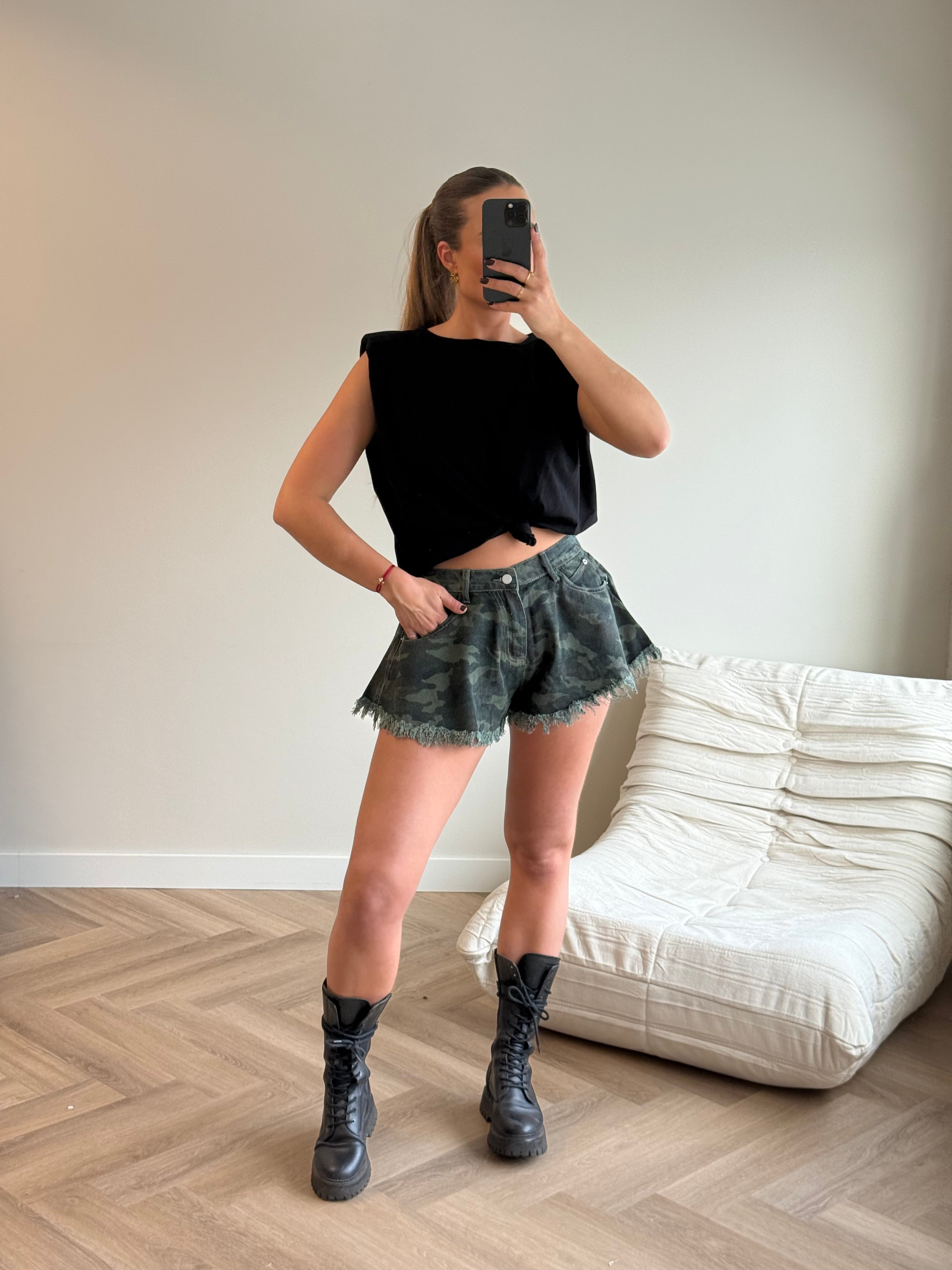 Top met Knoop Zwart | Liz