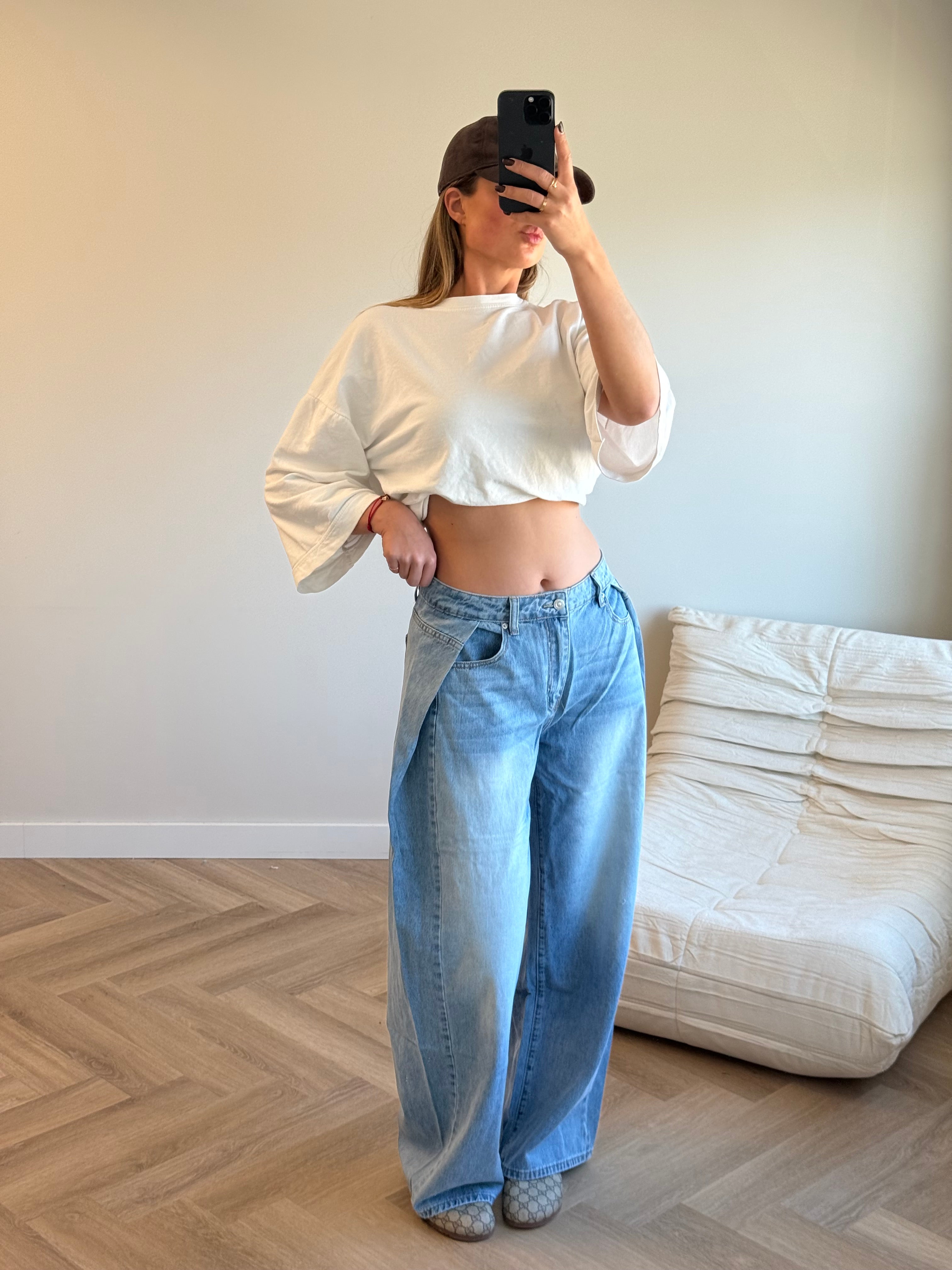 Pleated Jeans Blauw | Mary