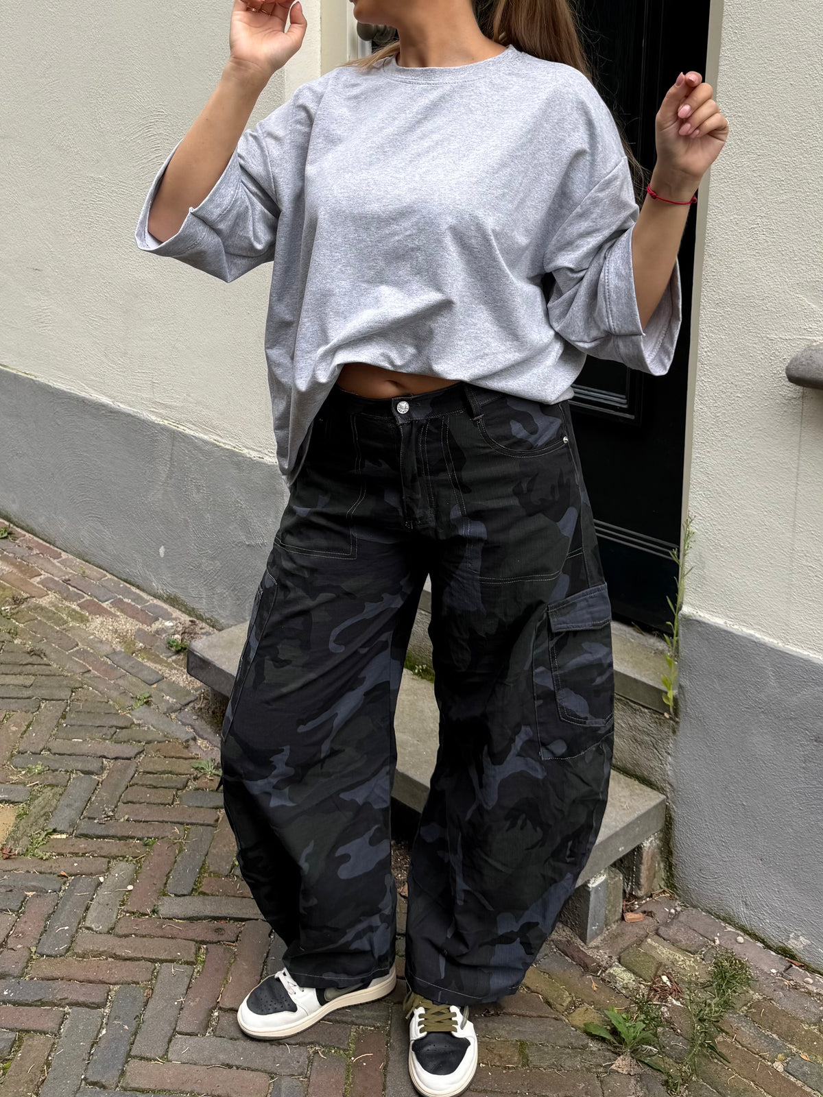 Cargo Jeans Camouflage Blauw | River