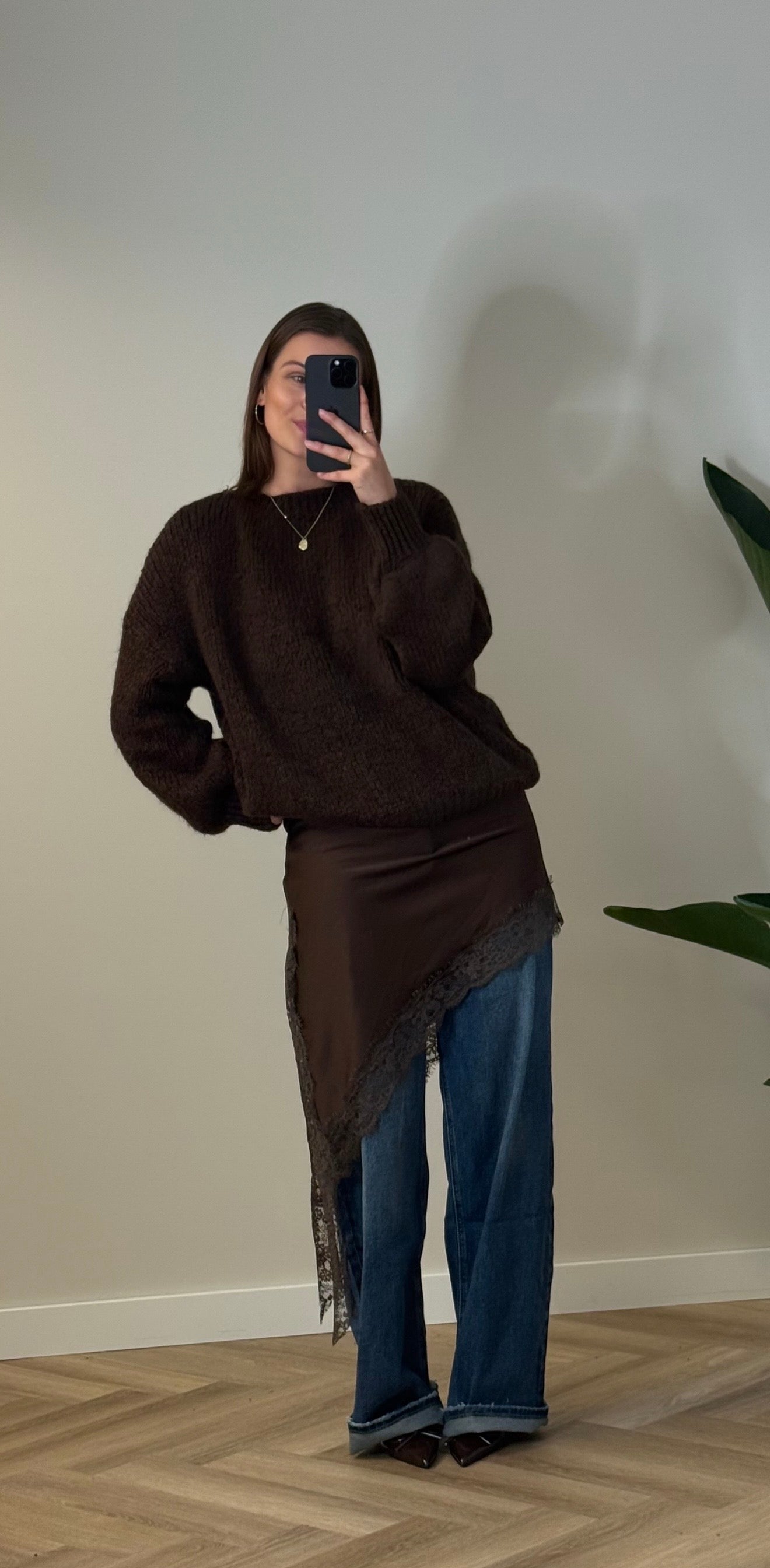 Knit Trui Bruin | Jessy