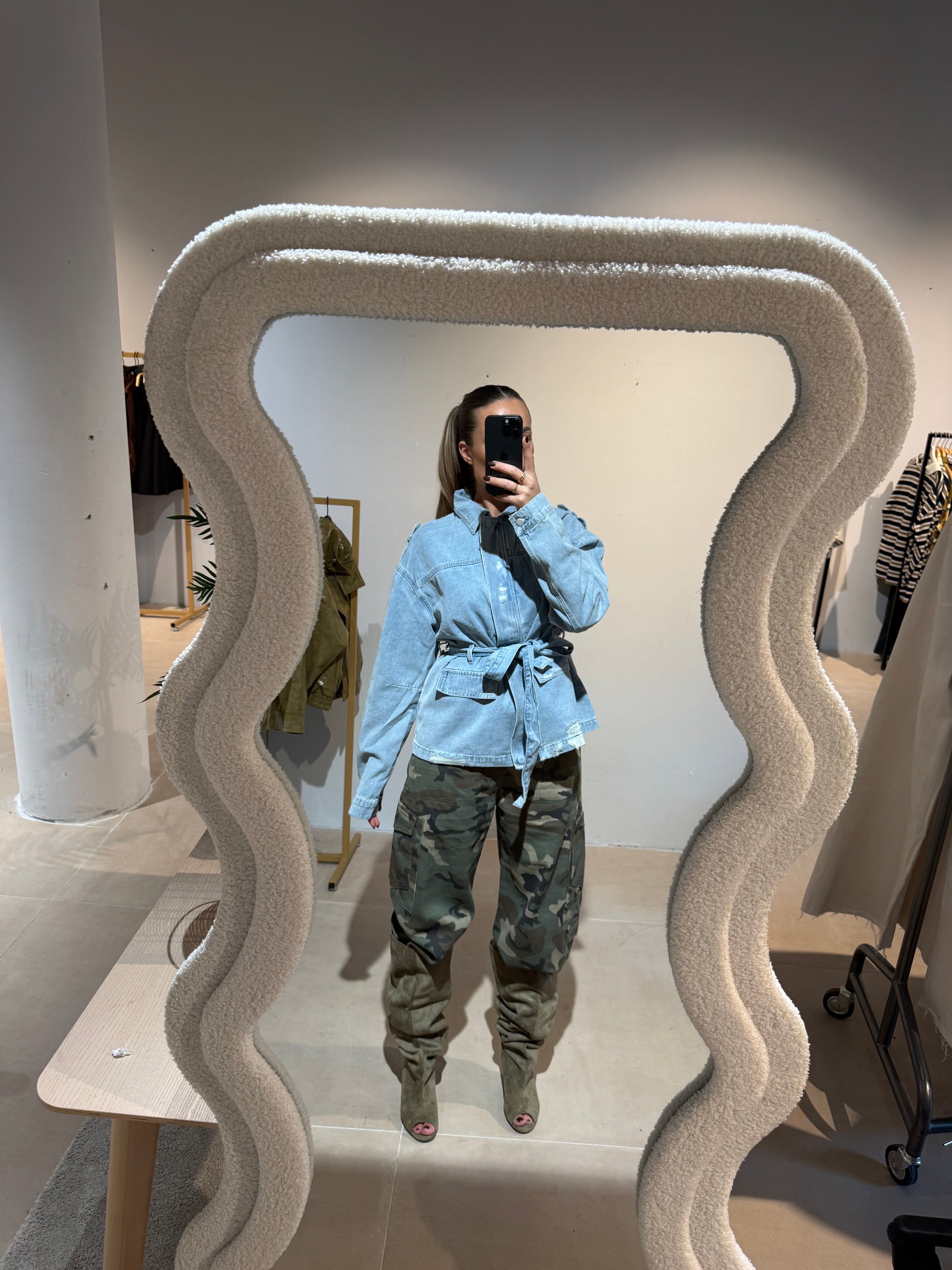 Spijker Jas met Ceintuur | Selena