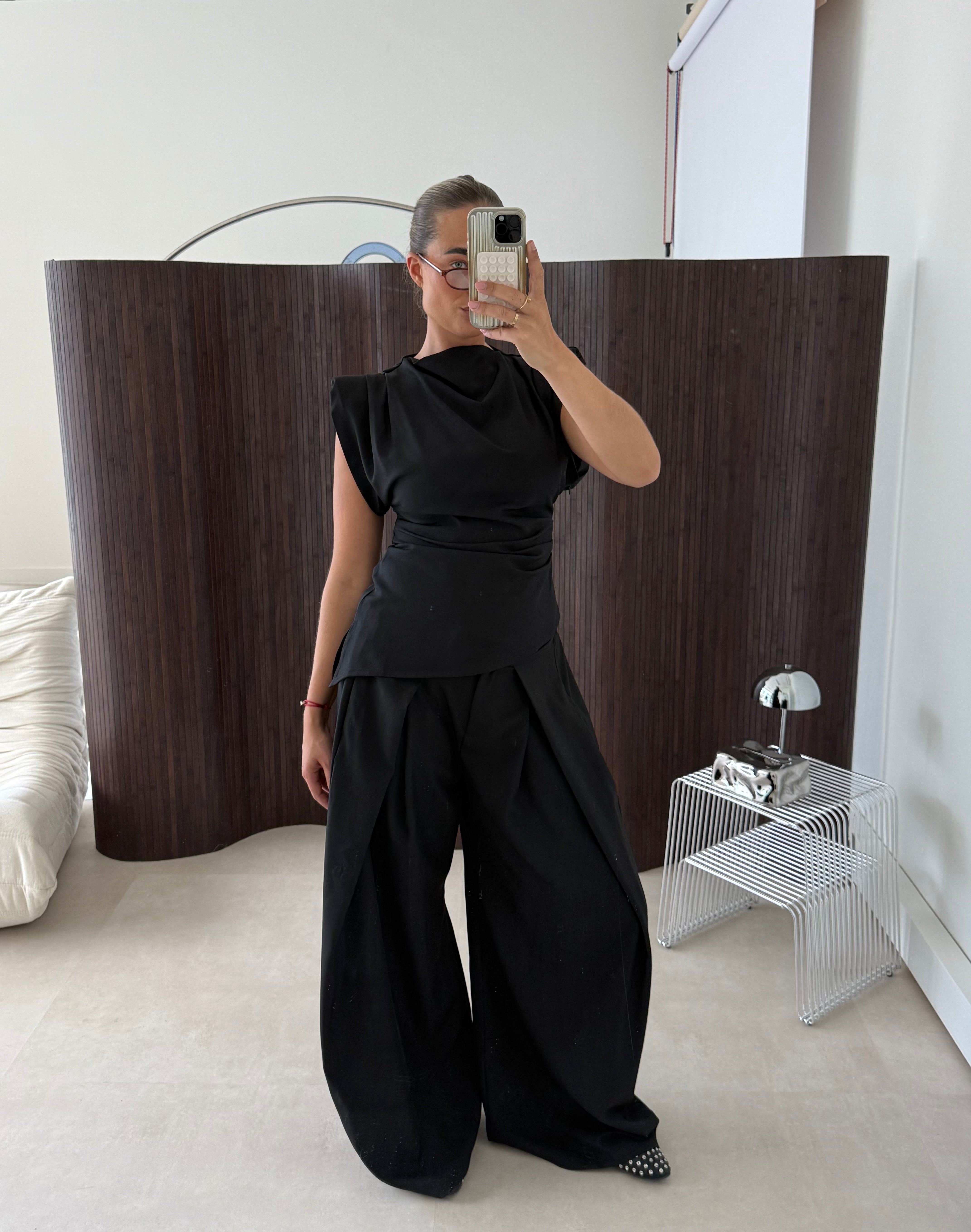 Pantalon met Plooien Zwart | Penny