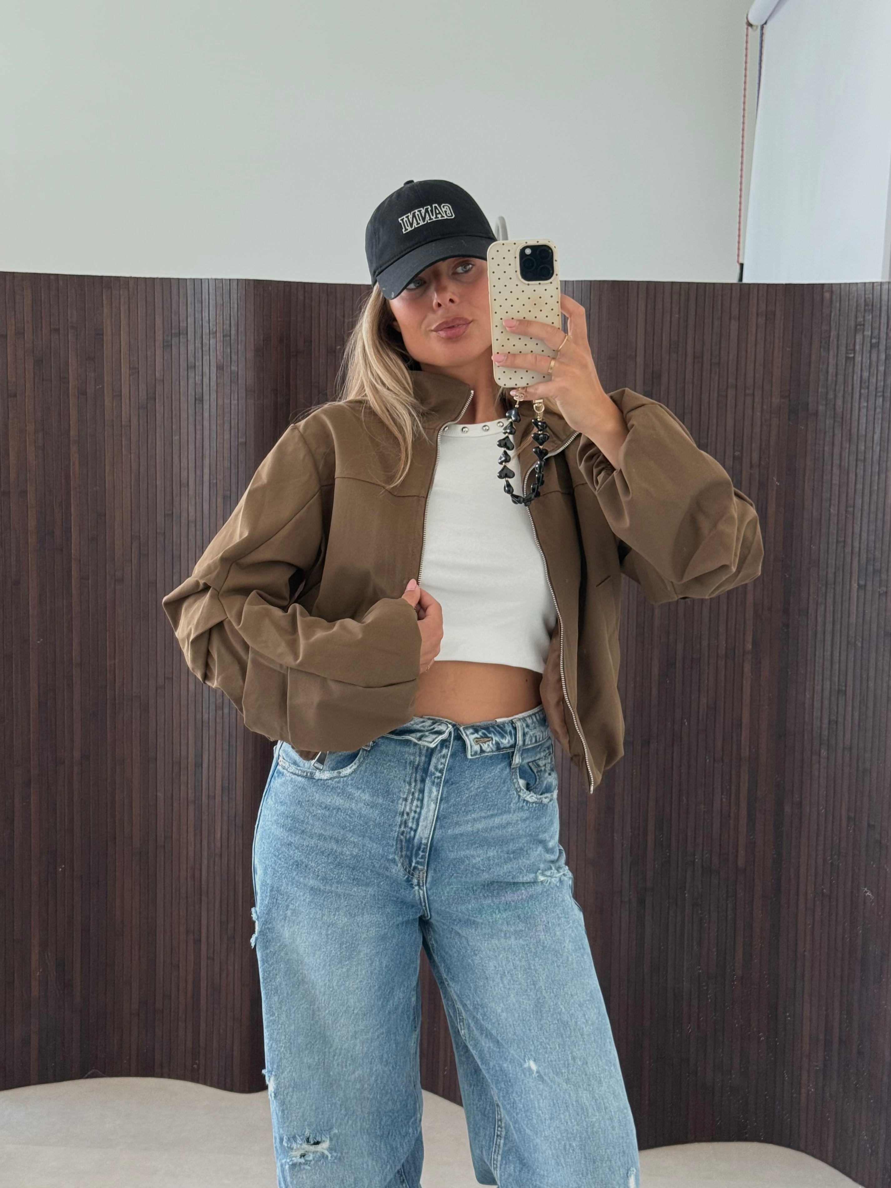 Bomber Jacket Statement Sleeve