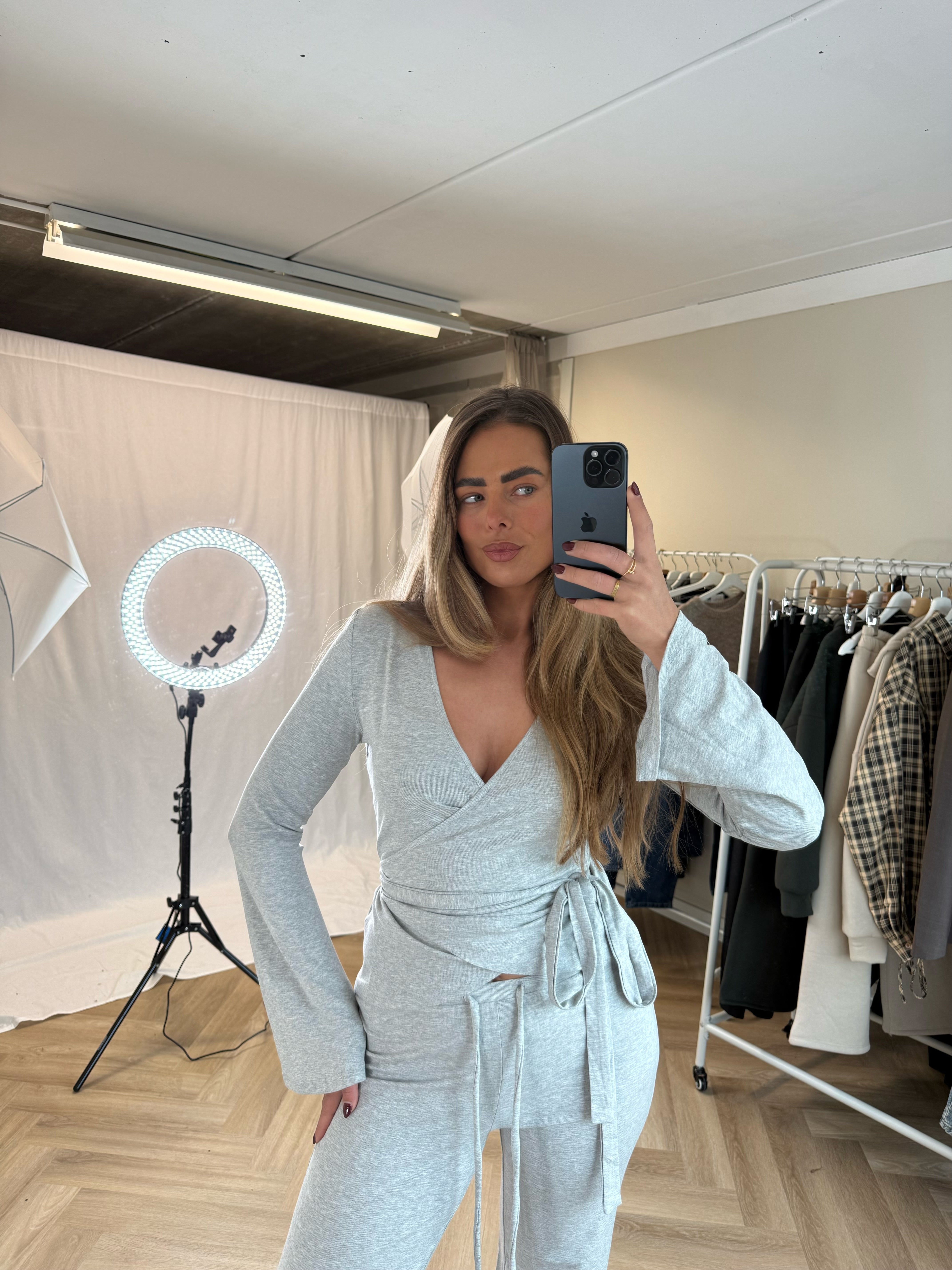 Pilates Wrap Set Grijs | Phileine